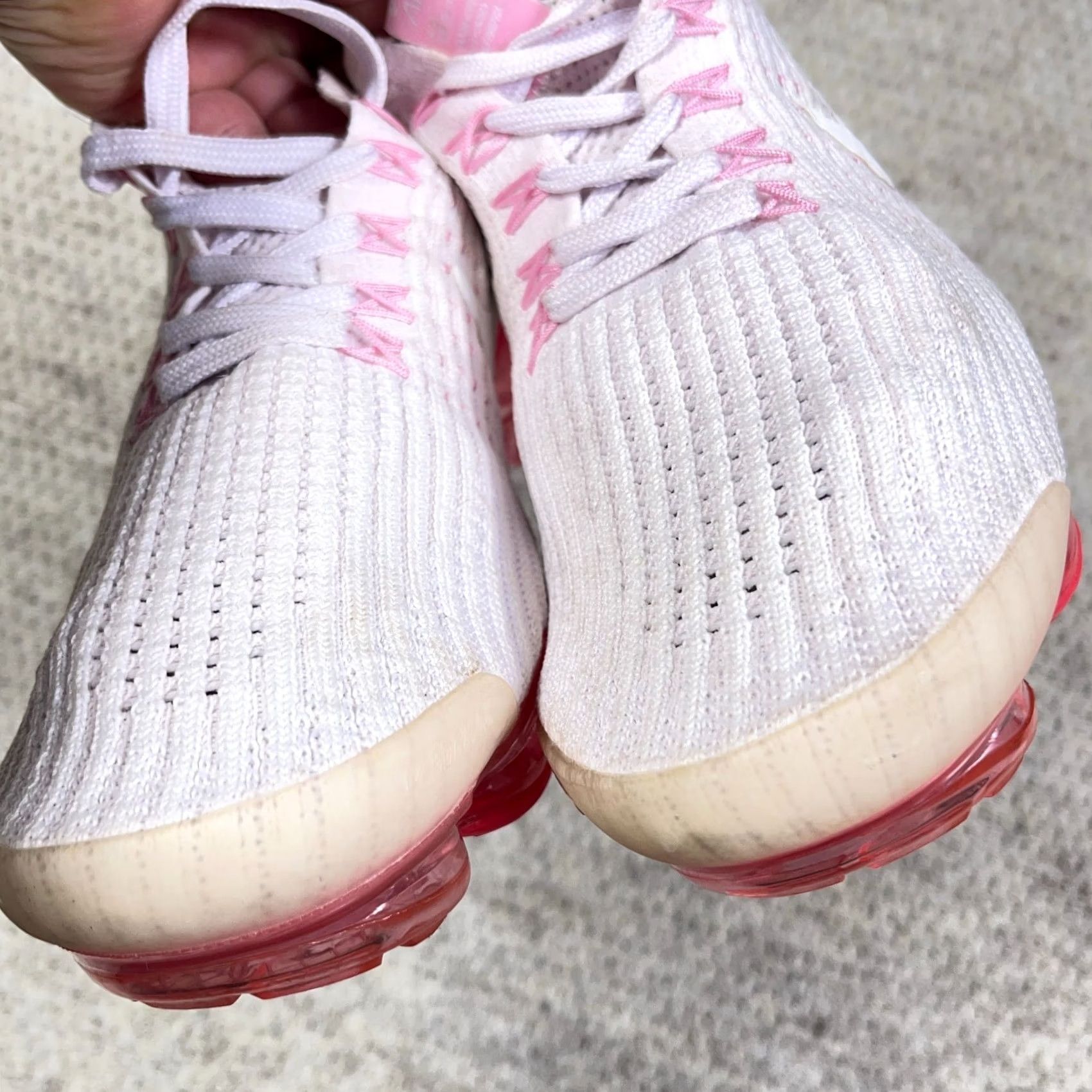 Nike Nike Air VaporMax 3 WMNS White Pink Running Sneakers Size 8.5 AJ6910-005 Size US 9 / IT 39 - 7 Thumbnail
