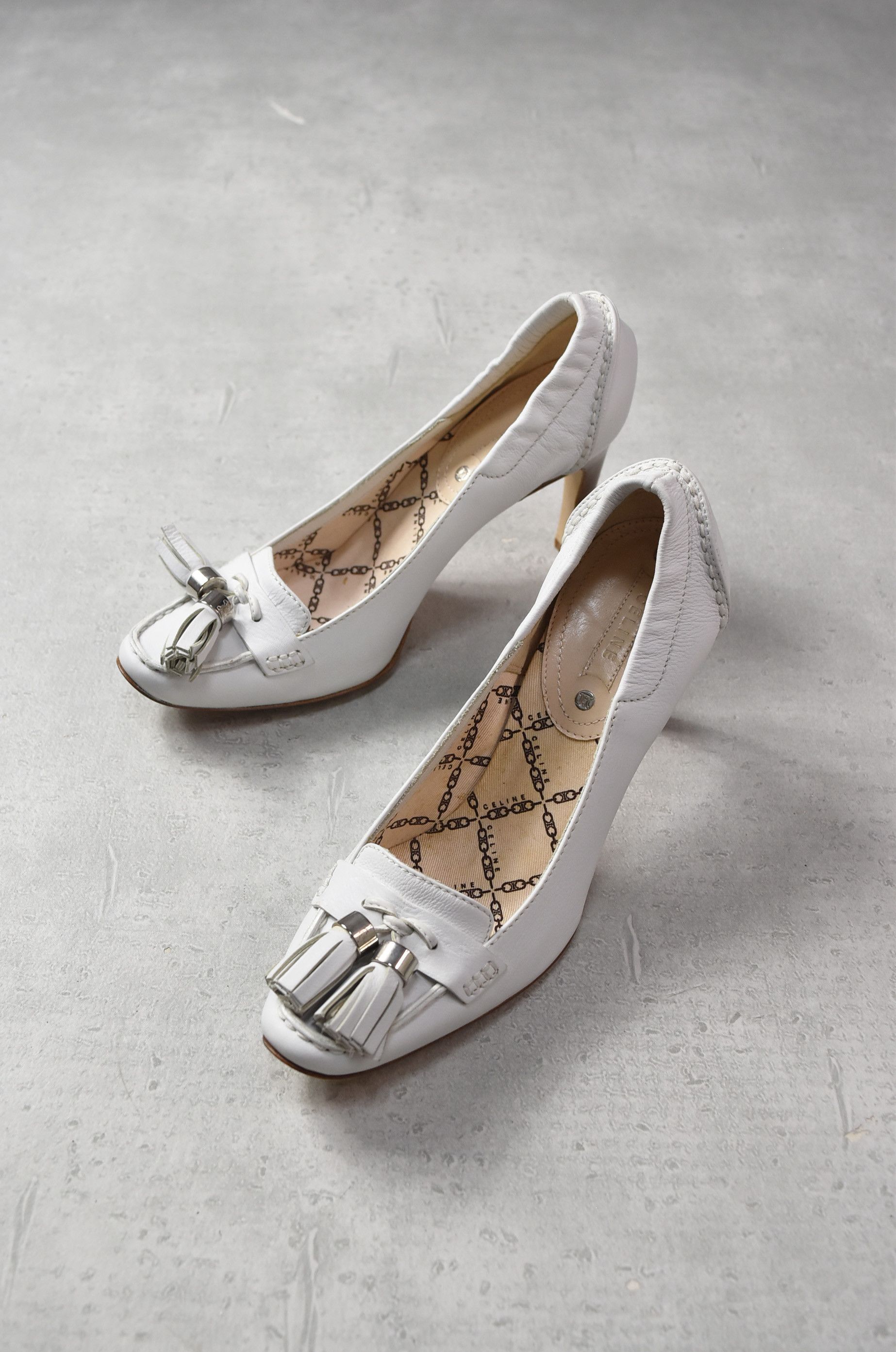Celine tassel leather high heel shoes 5-3-49 91.5