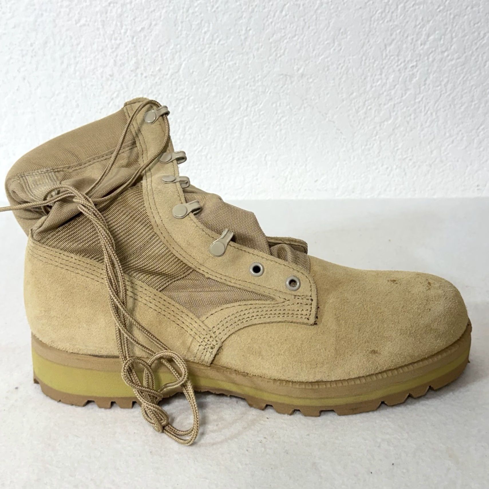 Vintage Altama Boots Combat Mens 10.5 R Suede Leather Tan Army Size US 11 / EU 44 - 7 Thumbnail