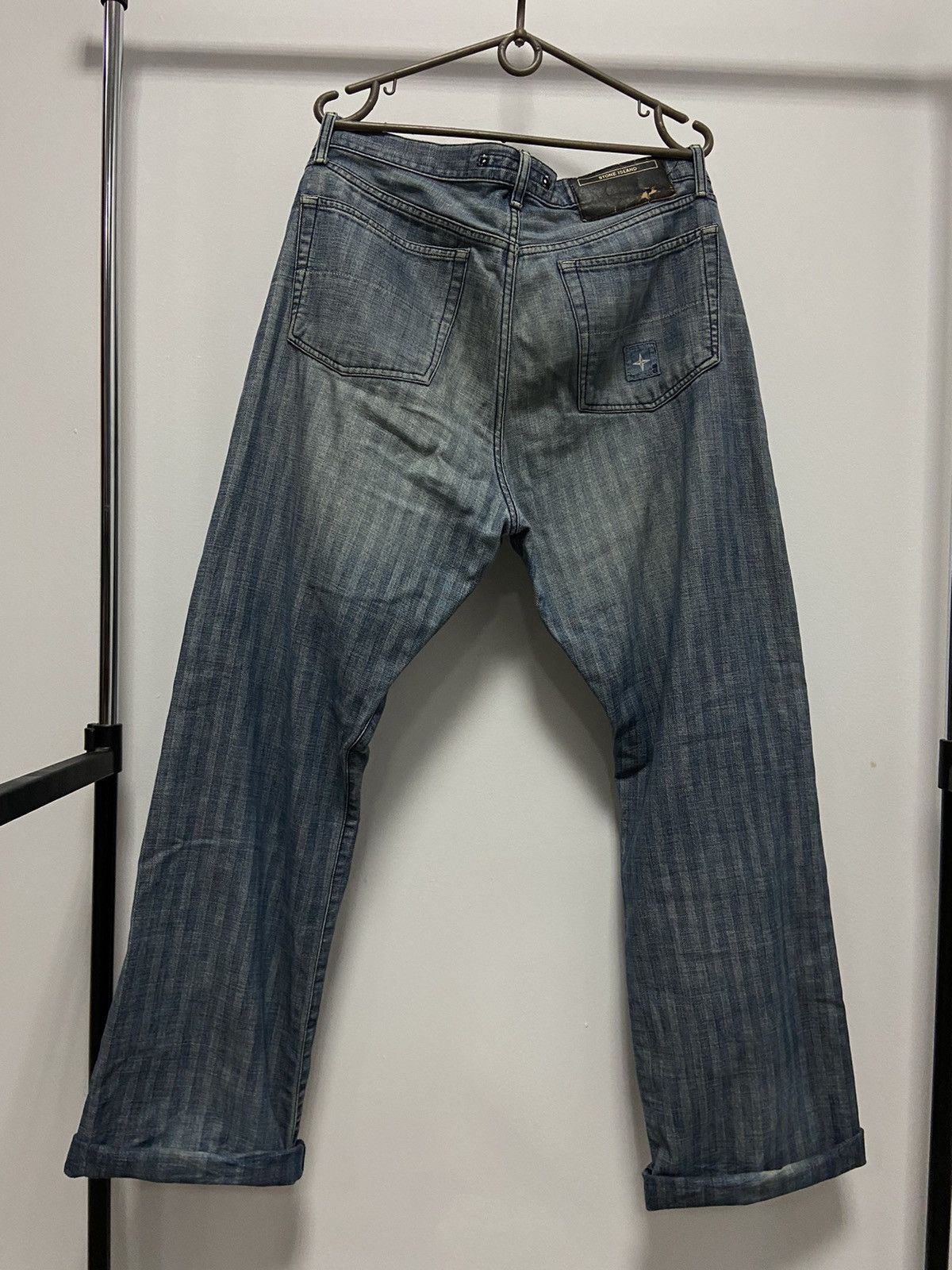 Massimo Osti × Stone Island × Vintage RARE Stone Island Denims Vintage jeans Pants stripes Size US 34 / EU 50 - 1 Thumbnail