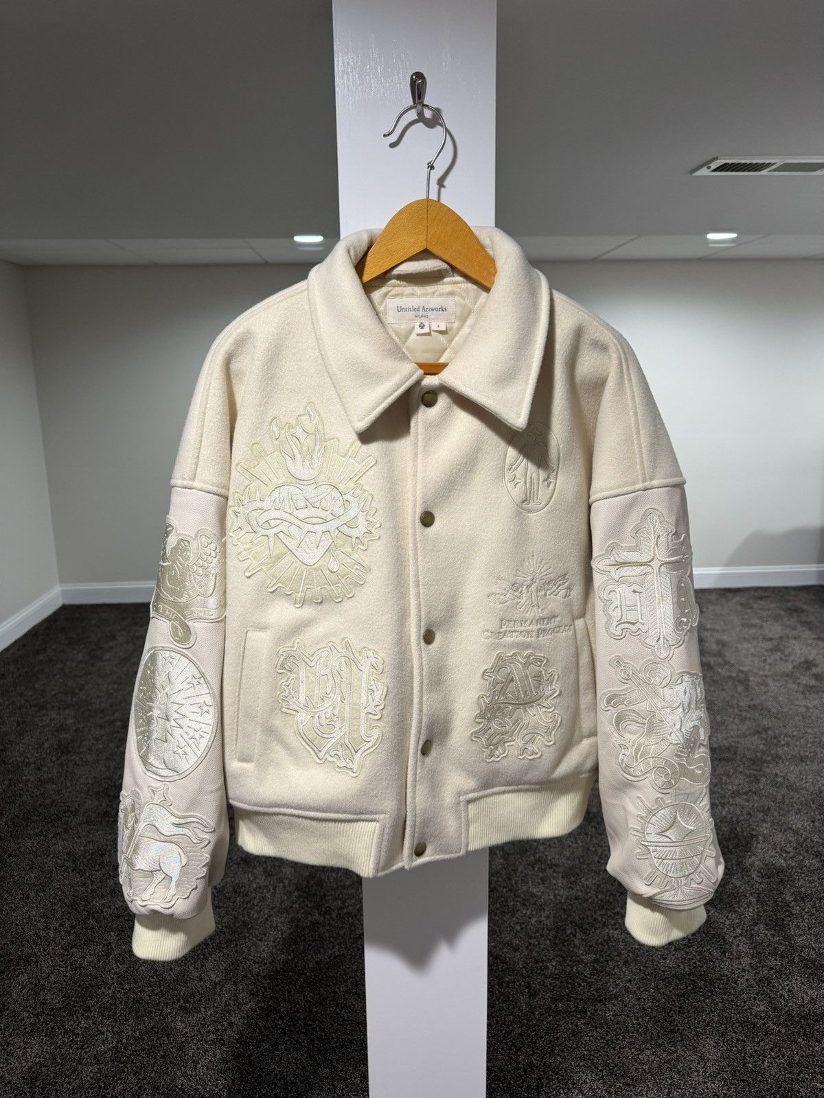 Untitled Artworks Untitled Artworks Milano Angel of Peace Varsity Cream Jacket Size US S / EU 44-46 / 1 - 1 Thumbnail