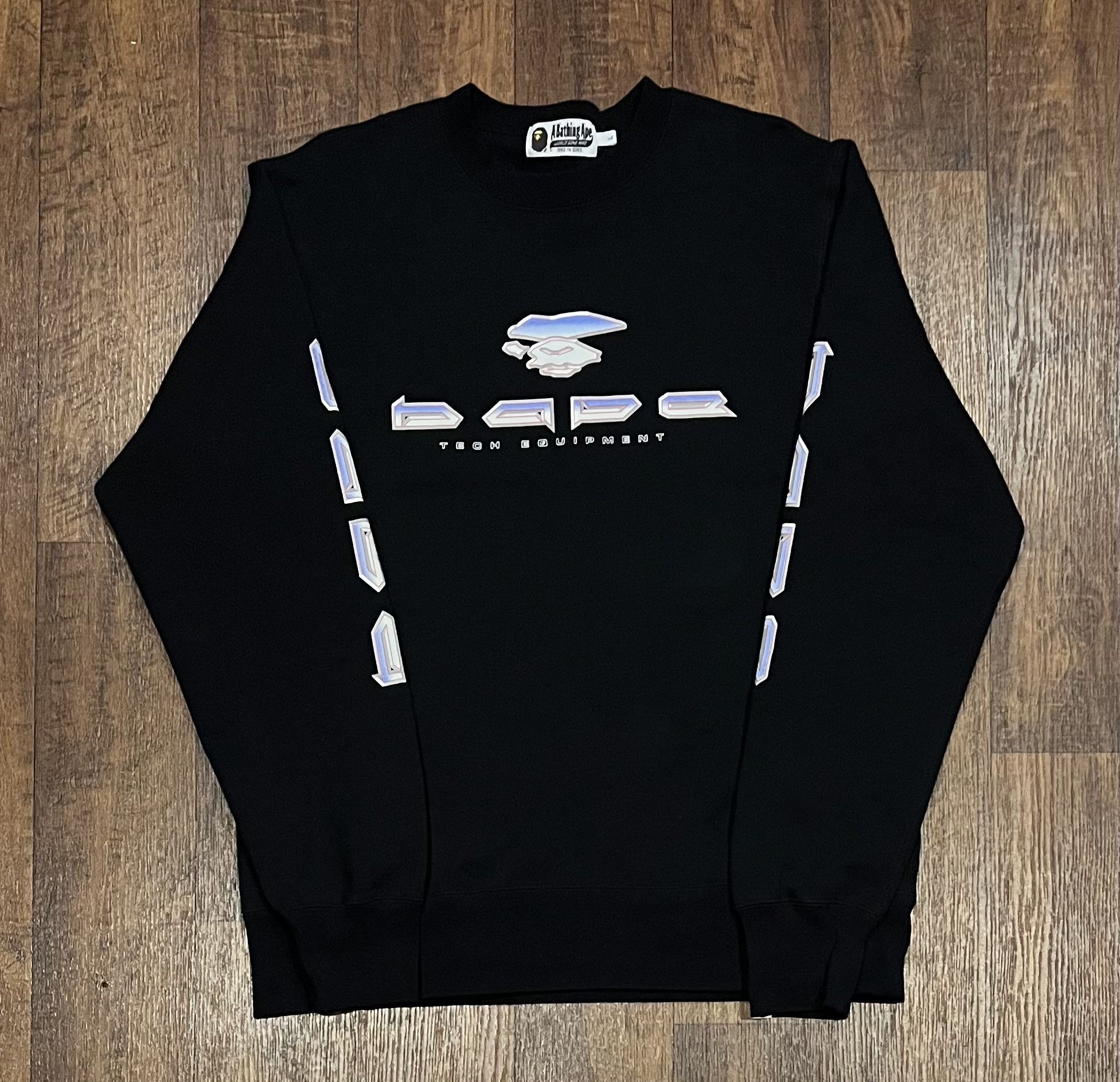 Bape logo crew neck pullover sweatshirt