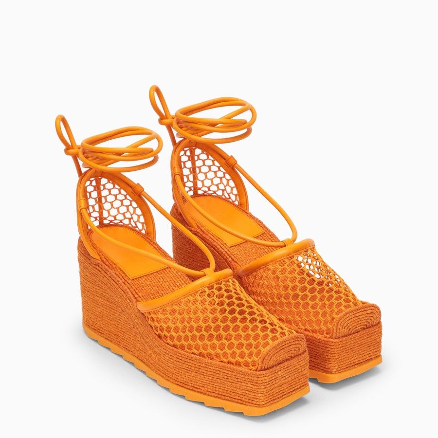 Bottega Veneta o1d2blof0824 High Espadrilles in Orange Size US 8 / IT 38 - 2 Thumbnail