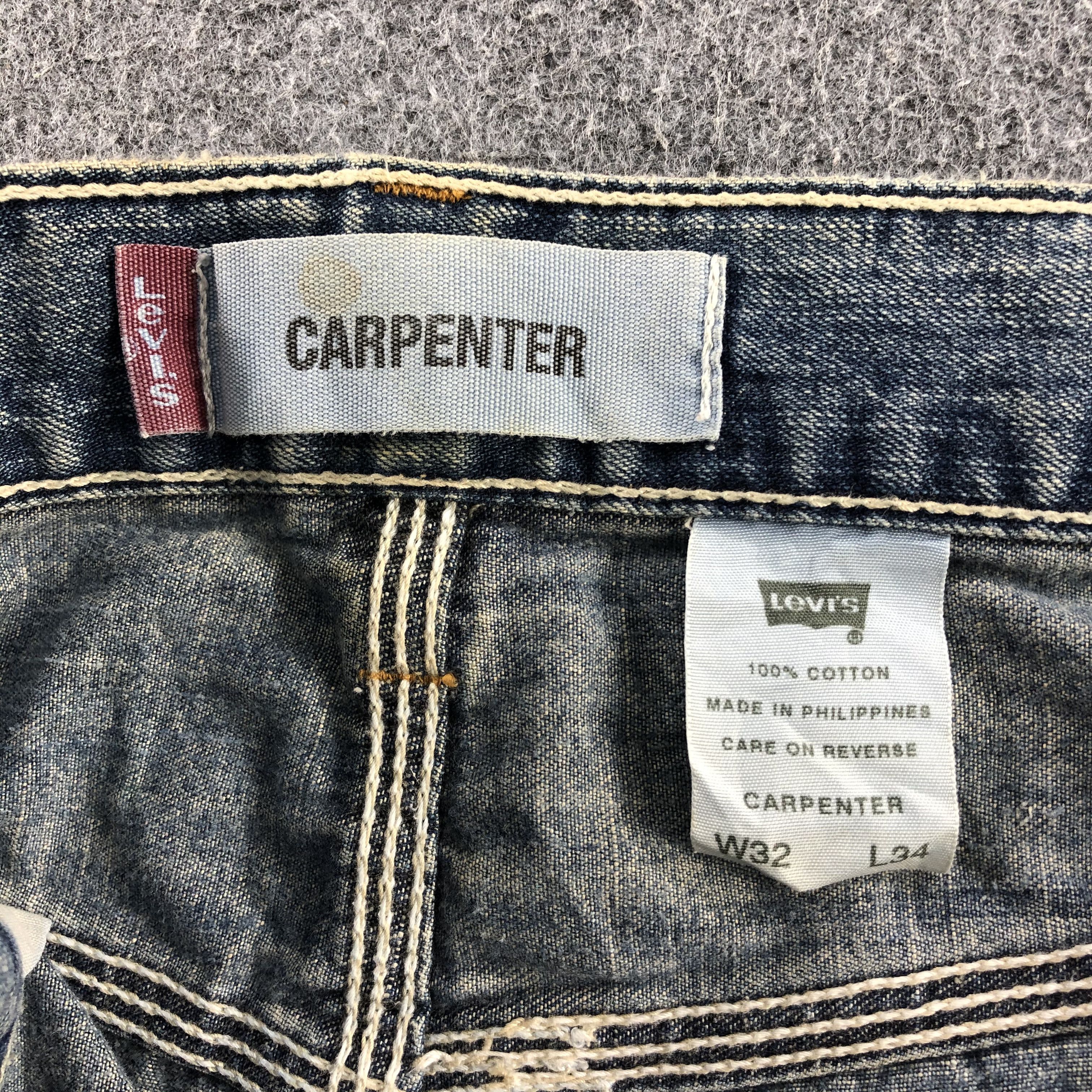 Levi's Vintage 90s Light Wash Levis Carpenter Jeans-J1236 Size US 37 - 10 Thumbnail