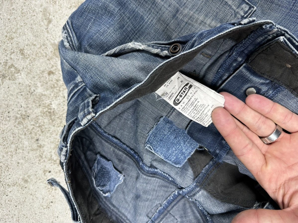 G-Star × Vintage Vintage Y2K G Star Raw Fire Elwood Distressed Denim Pants Size US 34 / EU 50 - 8 Thumbnail