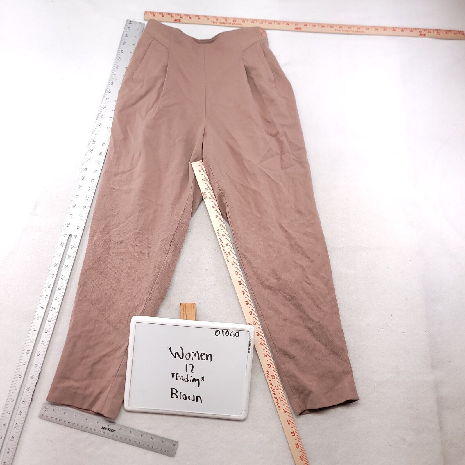 Banana Republic Private Collection Casual Button Pants Womens Size 17 Brown Size 27" / US 4 / IT 40 - 5 Thumbnail