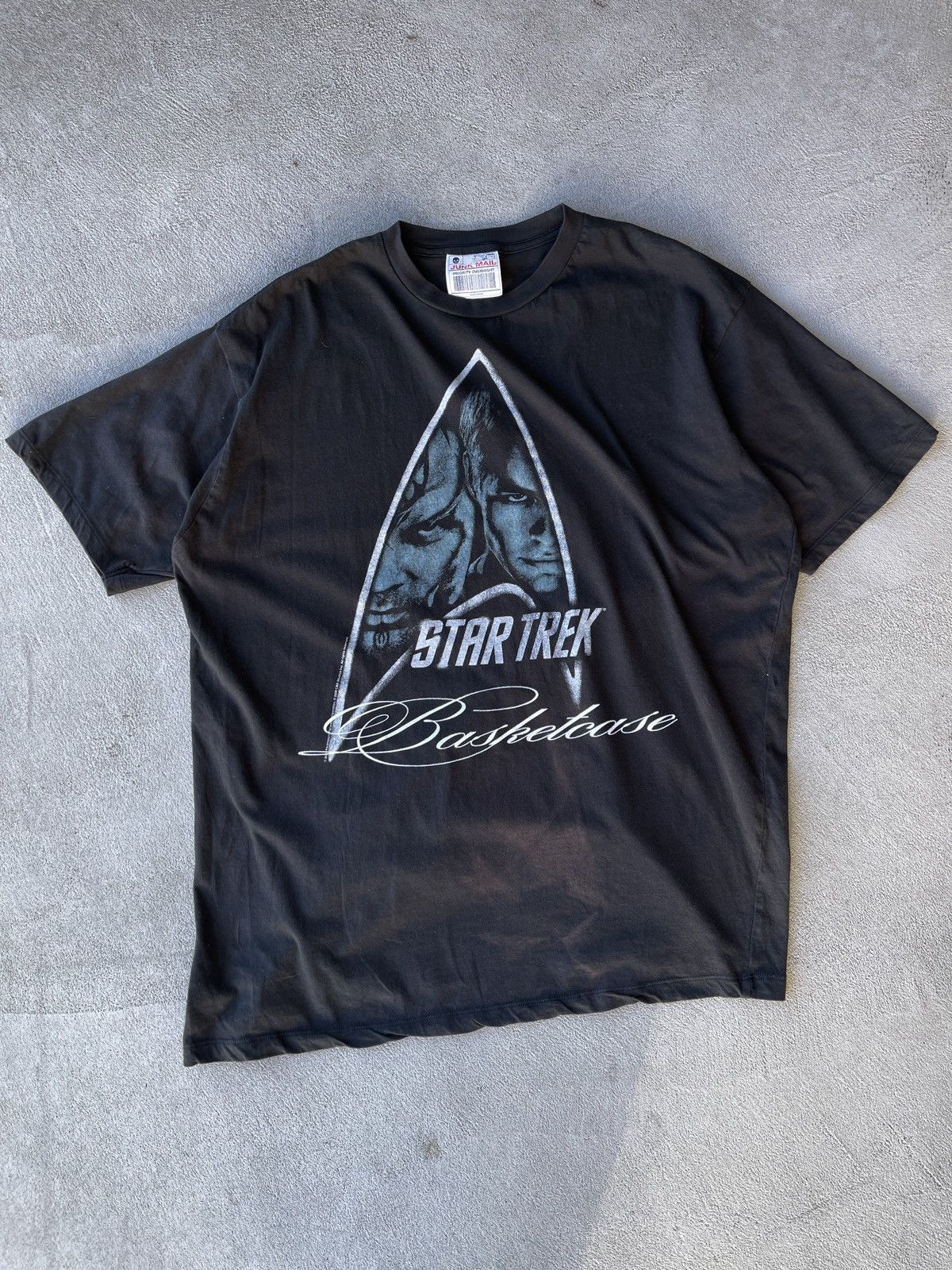 image of Super! Basketcase Gallery Star Trek Vintage Logo Tee in Black, Men's (Size XL)