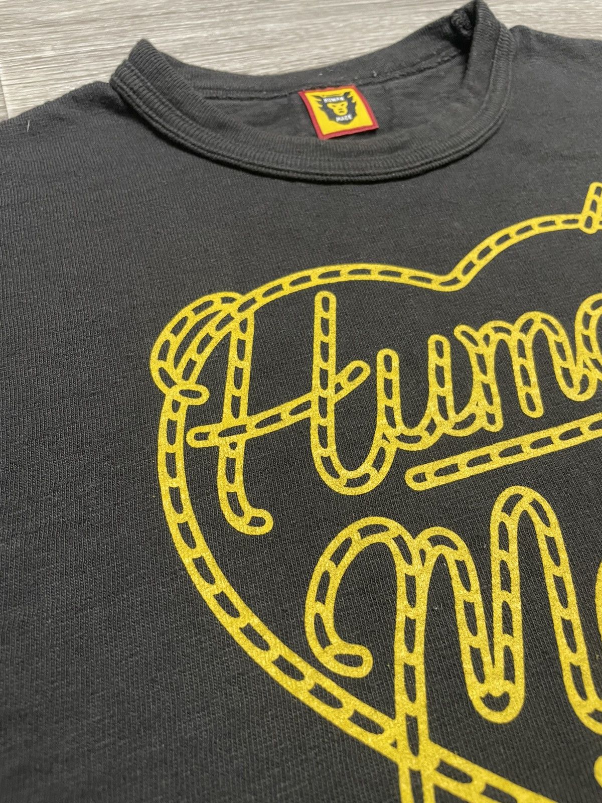 Human Made Human Made Heart Logo T-Shirt Black/Yellow Made In Japan Size US M / EU 48-50 / 2 - 5 Thumbnail