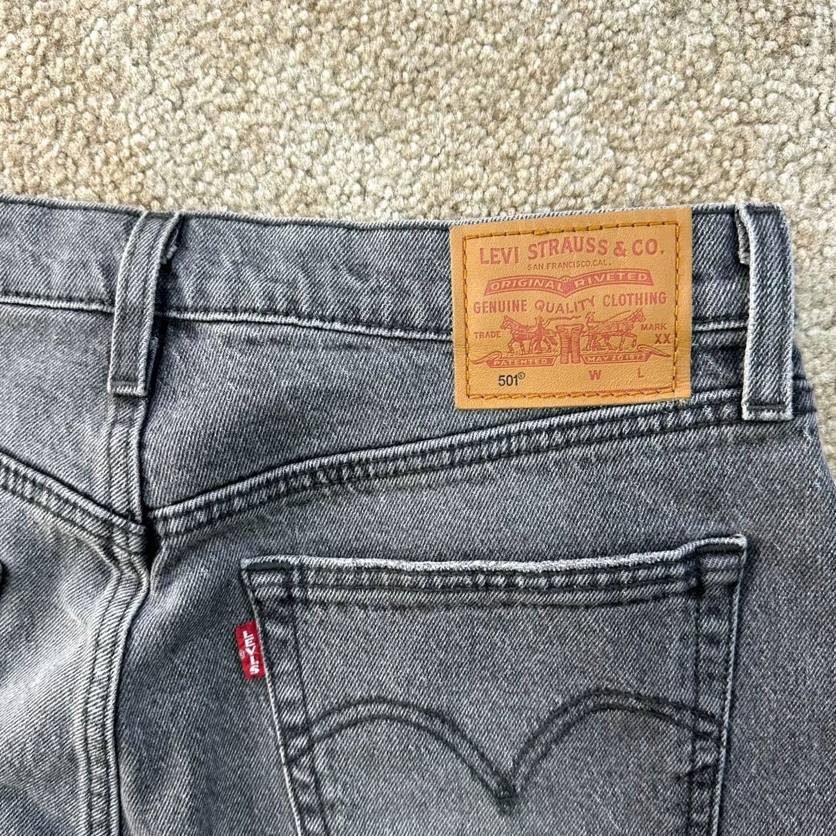 Levi's Levi's 501 Jeans Women's 28x32 Gray Denim Button Fly Regular High Rise Straight 5-Pocket USA Vintage: No Size 28" / US 6 / IT 42 - 5 Thumbnail