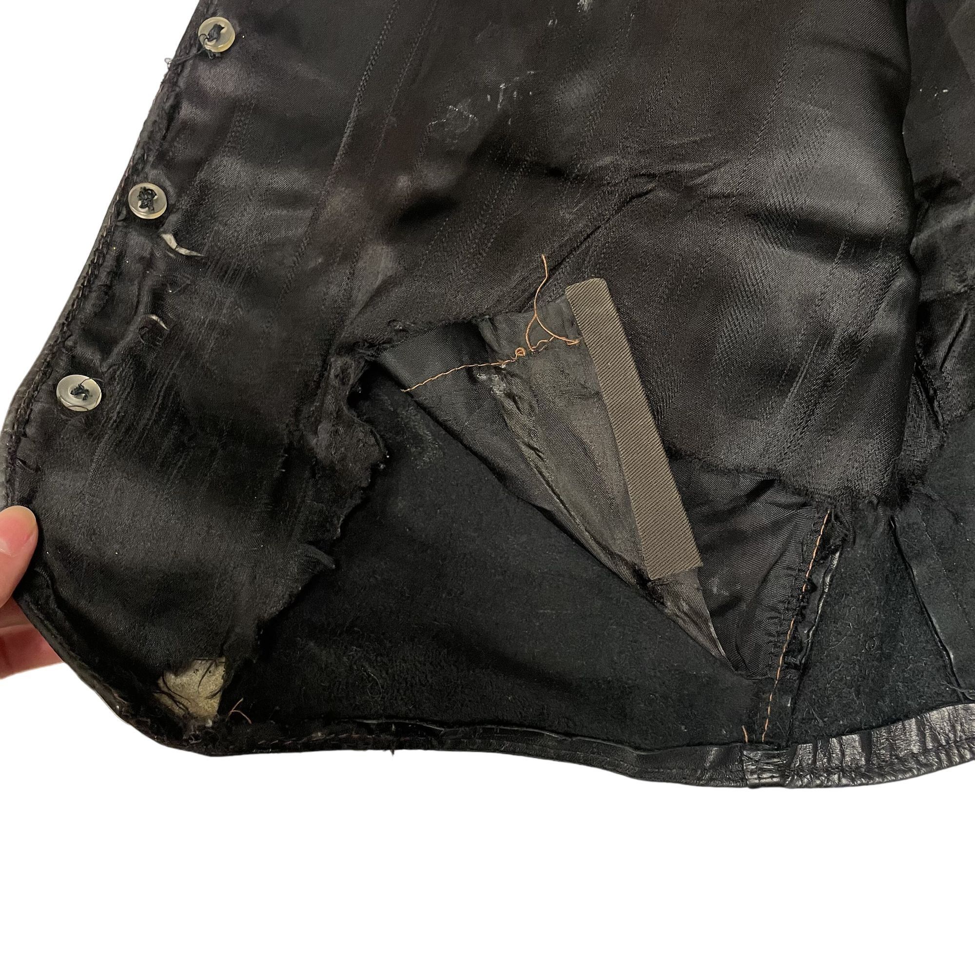 Other Vtg JCPenney Leather Waistcoat Motorcycle Biker Vest 44 Tall Size US XL / EU 56 / 4 - 6 Thumbnail