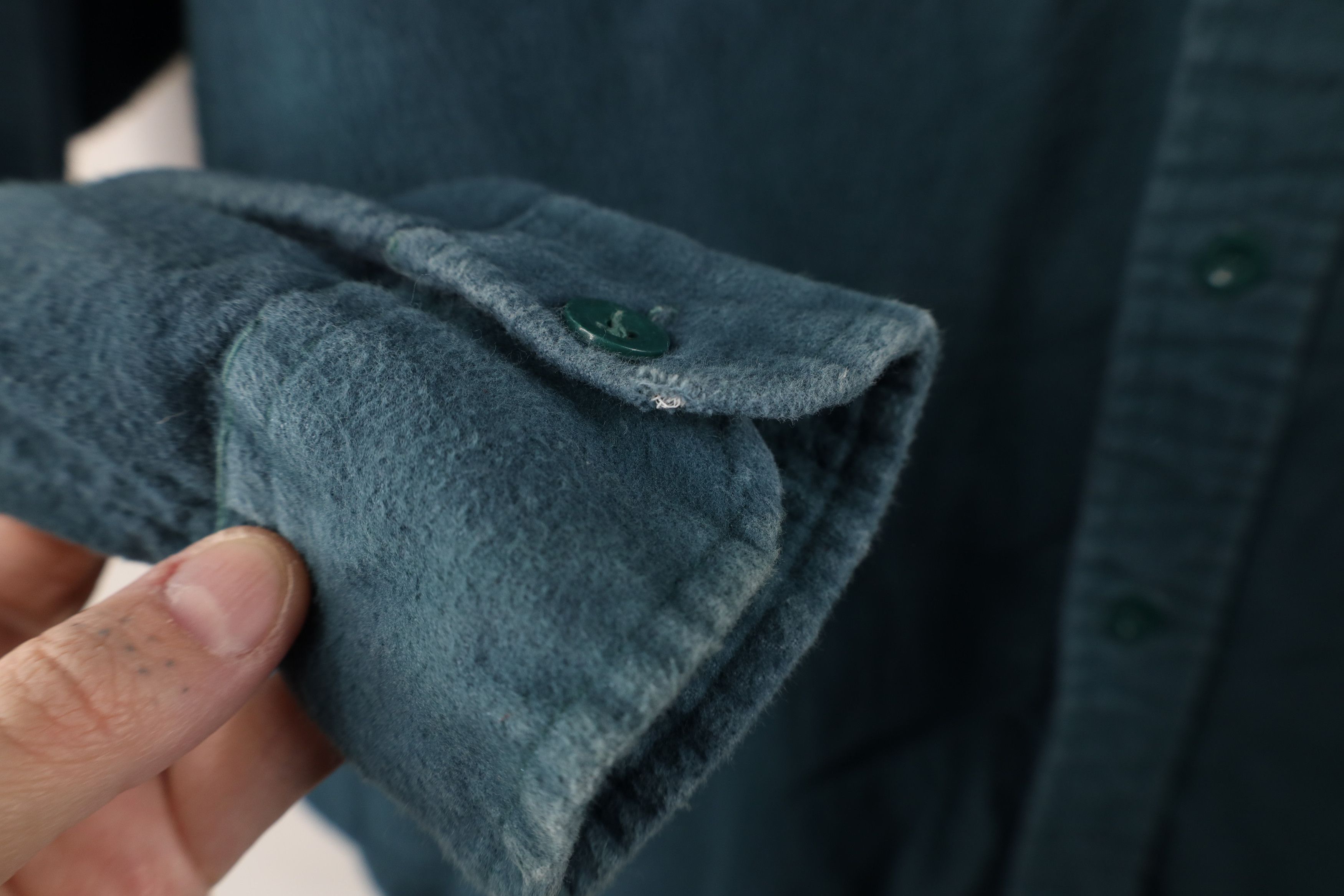 Vintage Vintage 70s Streetwear Fit Chamois Cloth Button Shirt Green Size US M / EU 48-50 / 2 - 7 Thumbnail