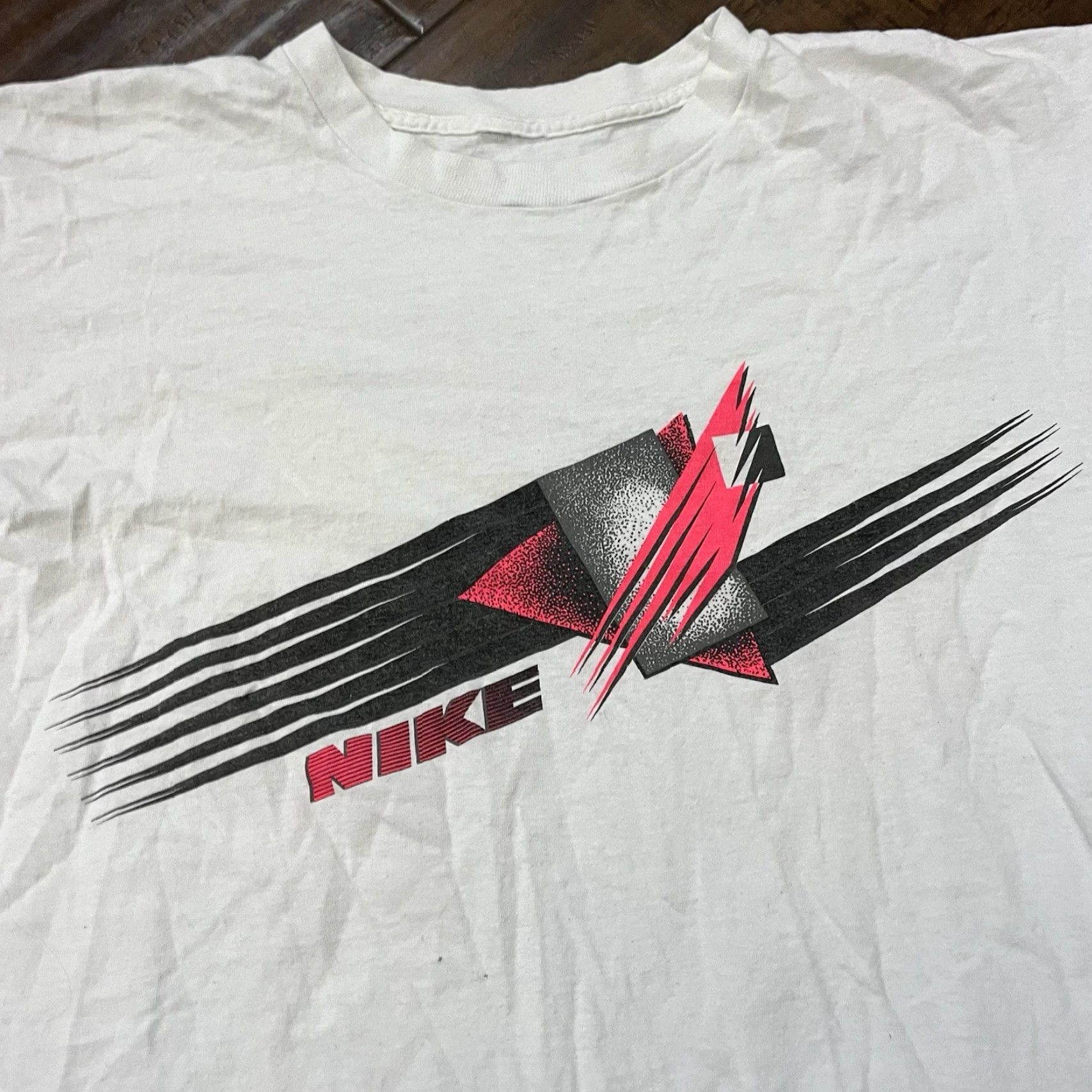 Nike VINTAGE 80s Nike Swoosh Graphic T-Shirt White L Mens 90s Tennis Size US L / EU 52-54 / 3 - 2 Thumbnail