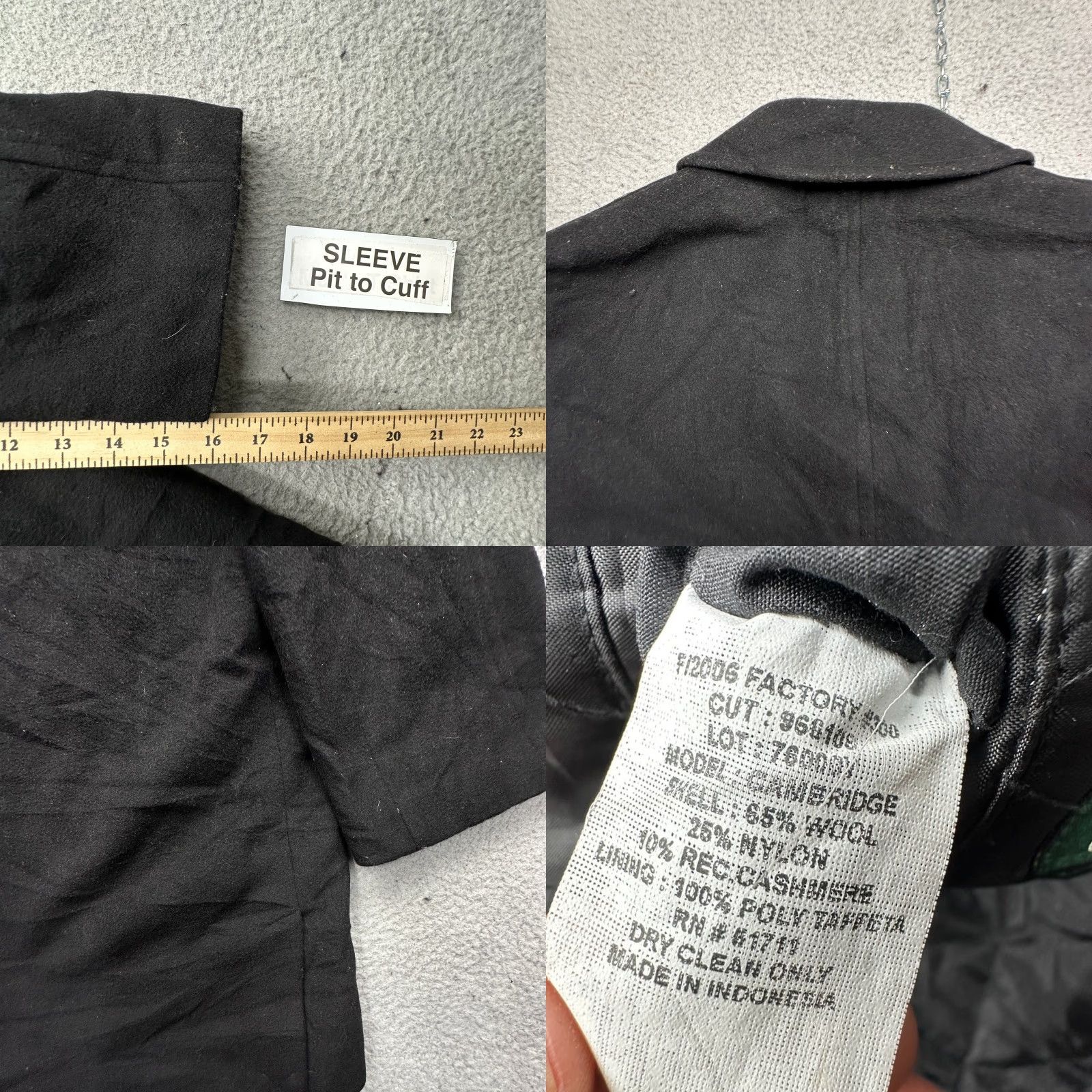 Ralph Lauren VINTAGE Lauren Ralph Lauren Cambridge Coat Mens Large Black Wool Blend Overcoat Coat Mens 44 Reg Wool Blend Black - Size US L / EU 52-54 / 3 - 8 Thumbnail