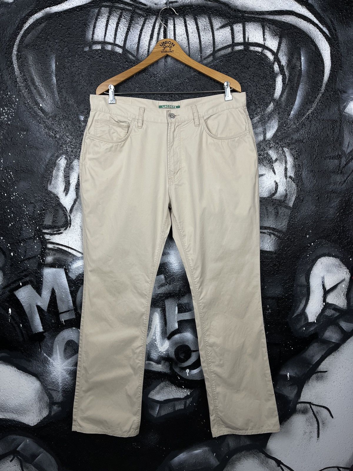 Lacoste Lacoste Vintage Beige Cotton Pants Size 36 Size US 36 / EU 52 - 4 Thumbnail
