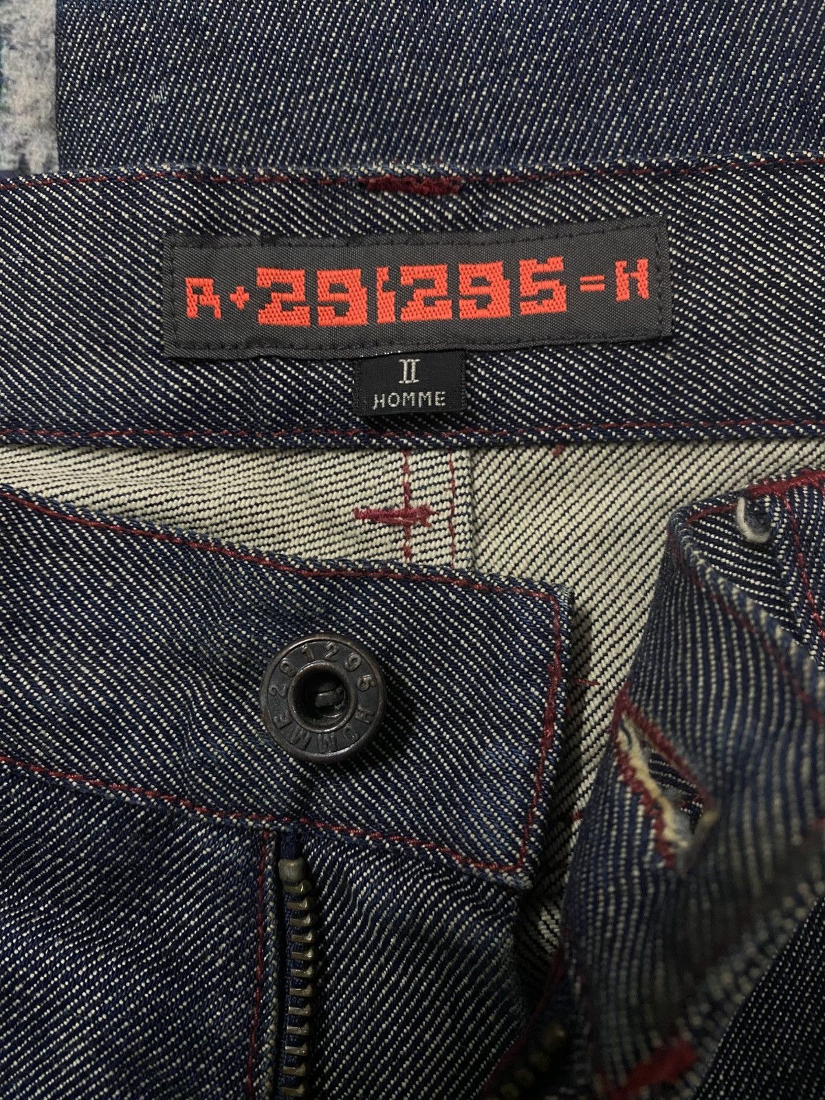291295=Homme 291295 Homme Multi Pocket Bikers Style Denim Jeans Size US 30 / EU 46 - 9 Thumbnail