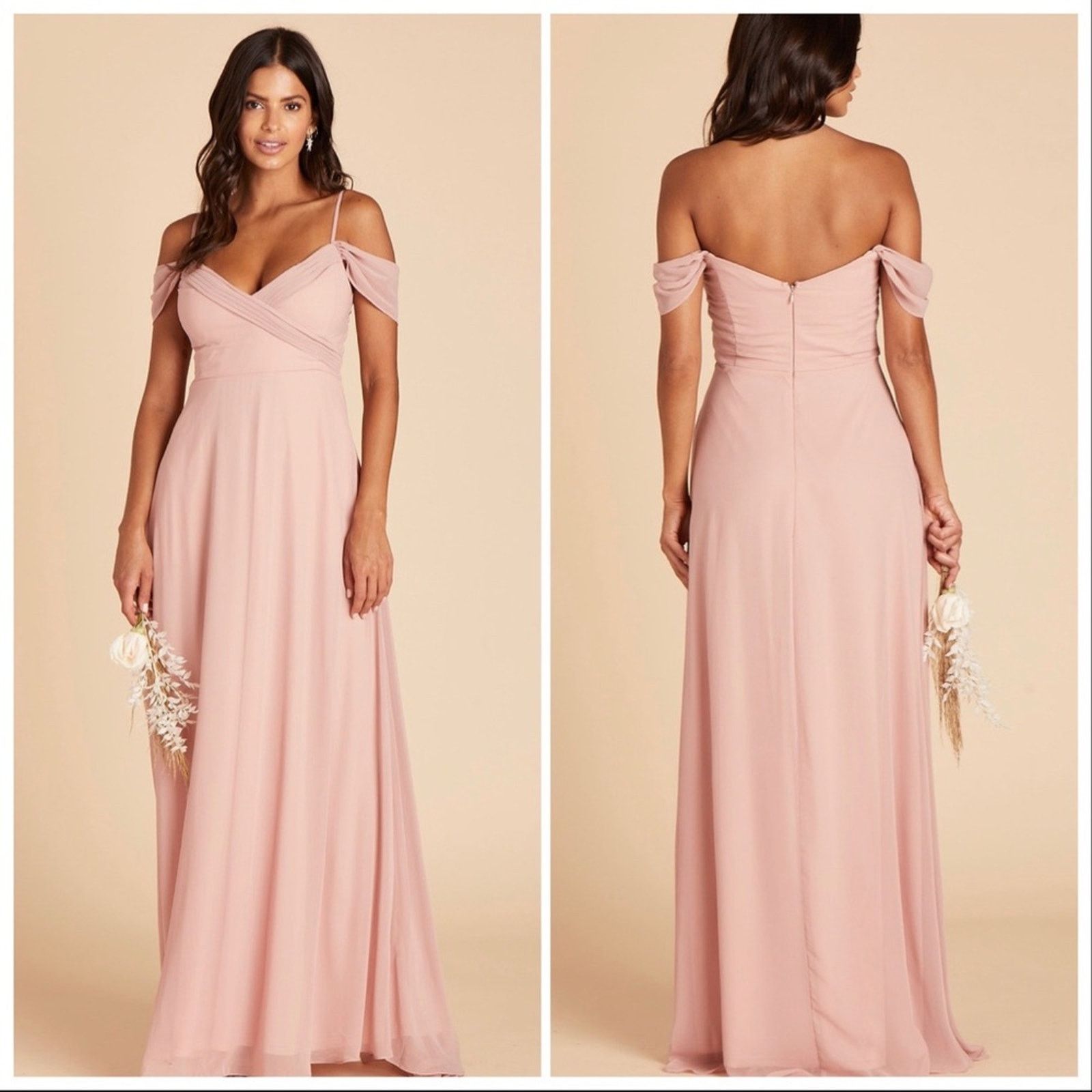 Nordstrom NEW BIRDY GREY Spence Dusty Rose Pink Maxi Formal Dress Size S / US 4 / IT 40 - 5 Thumbnail