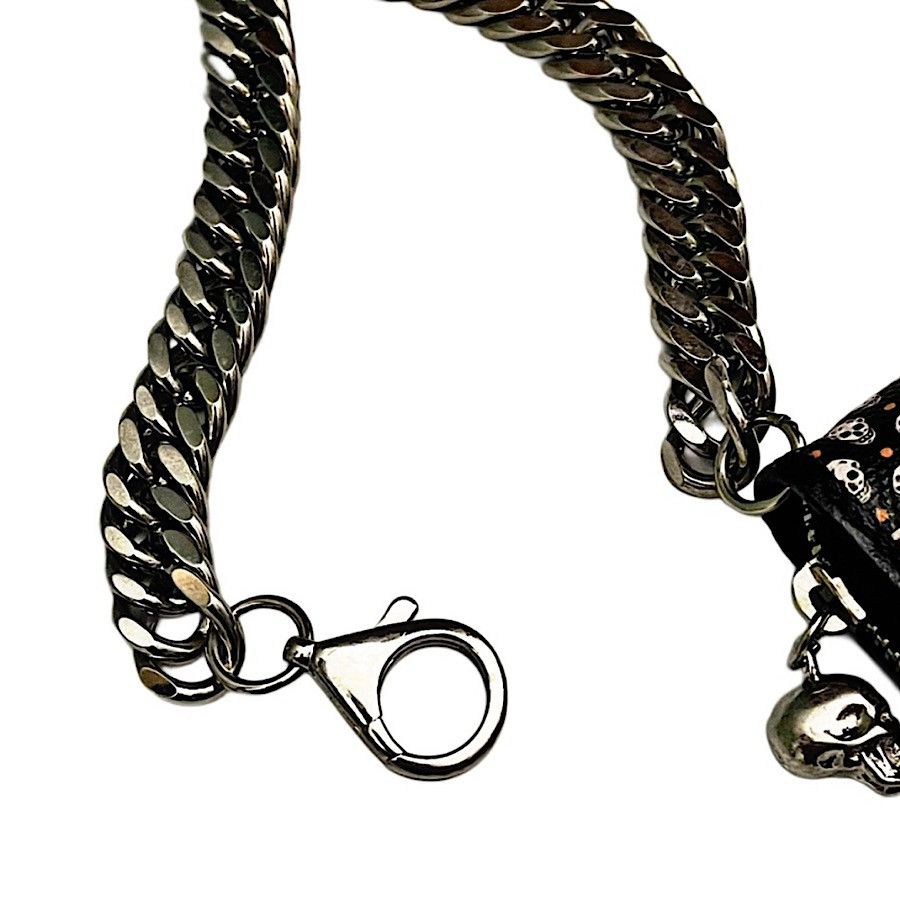 Alexander McQueen Authentic Vintage McQueen Leather Skull Chain Wallet Size ONE SIZE - 5 Thumbnail