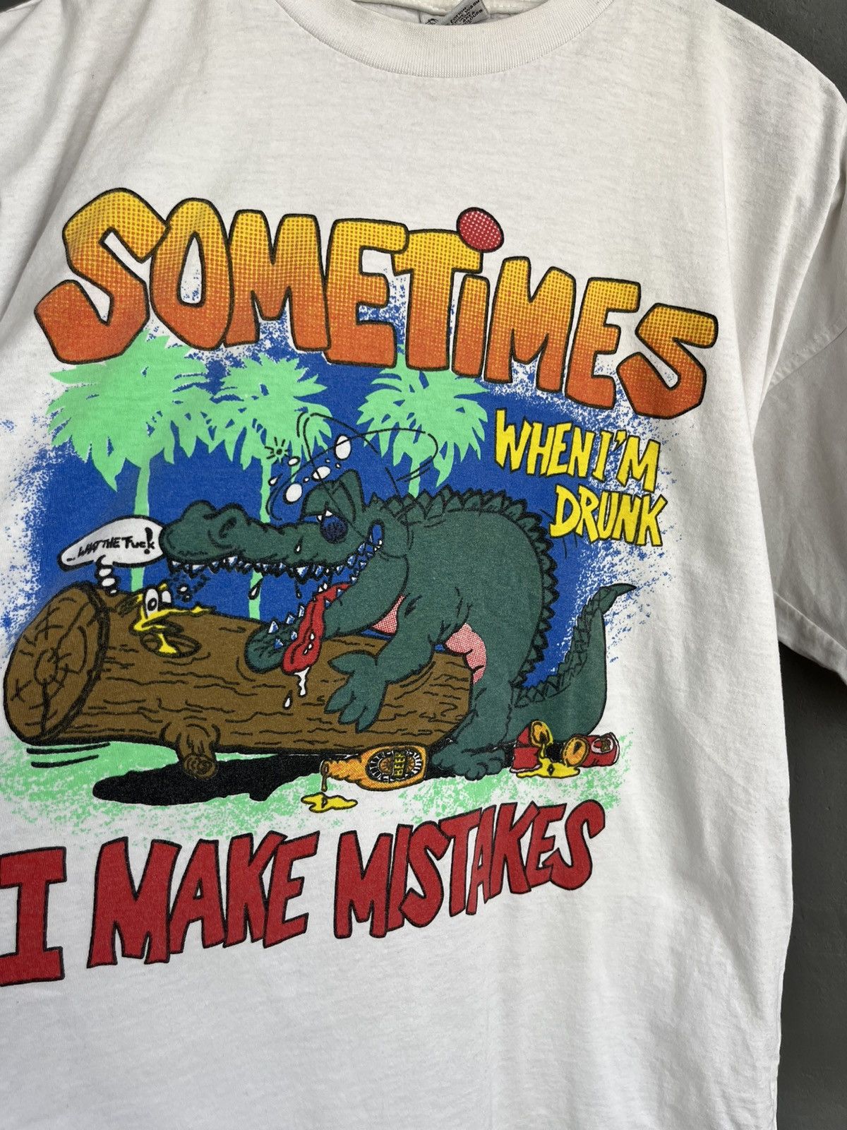 Designer Sometimes when im drunk t shirt vintage 1990 Size US M / EU 48-50 / 2 - 3 Thumbnail