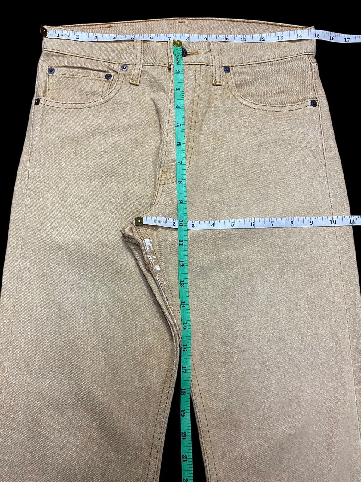 Levi's Levi's 505 cream denim jeans with a unique Size US 30 / EU 46 - 15 Thumbnail