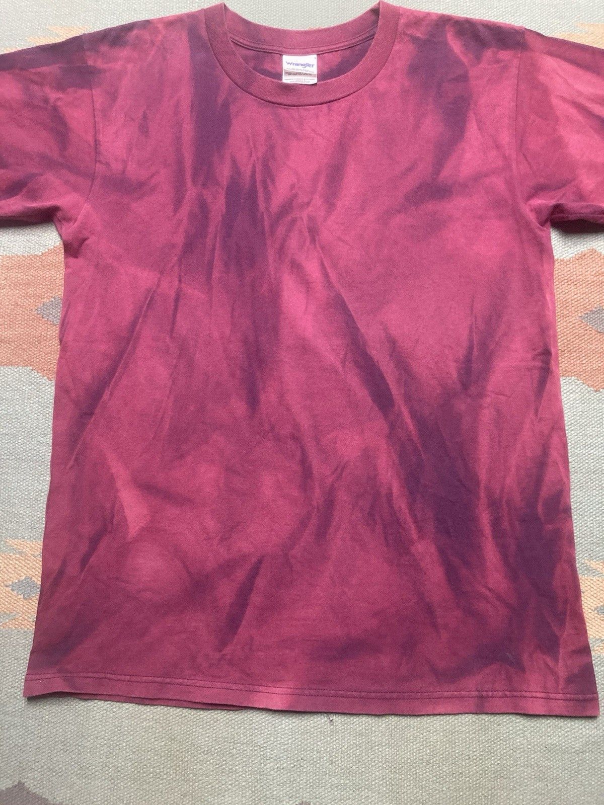 Vintage 90s blank t shirt wrangler sun faded purple cotton large Size US L / EU 52-54 / 3 - 2 Thumbnail