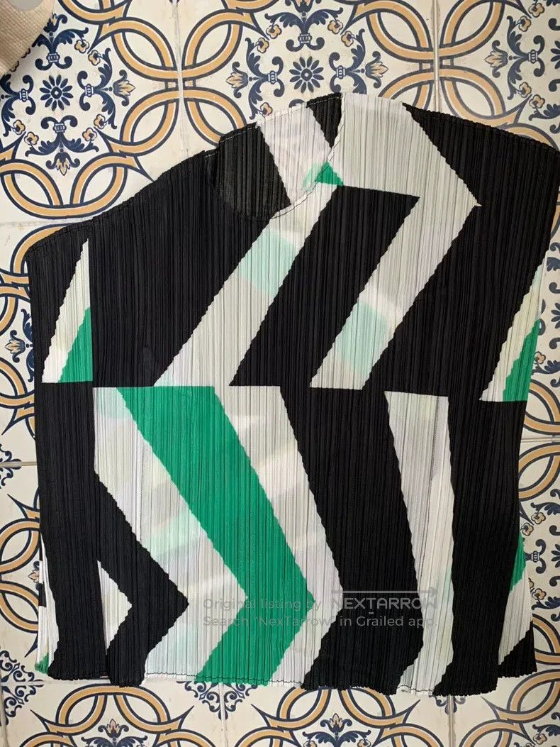 Issey Miyake Issey Miyake Geometric Color Block Short Sleeve Size L / US 10 / IT 46 - 6 Thumbnail