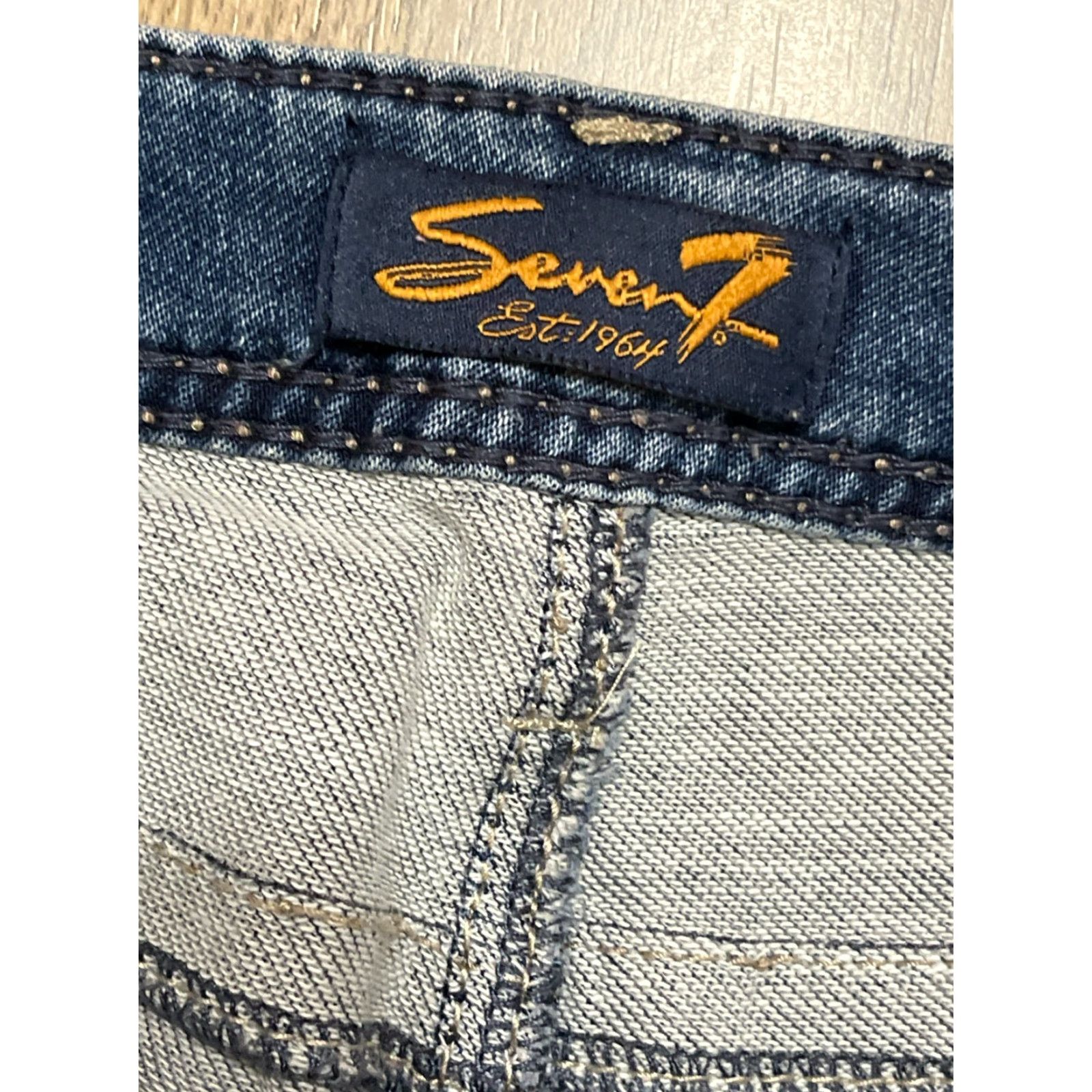 Vintage Seven7 Shorts Women Size 8 Blue Denim Pockets Cut-Off Modern Womens Size 30" / US 8 / IT 44 - 7 Thumbnail