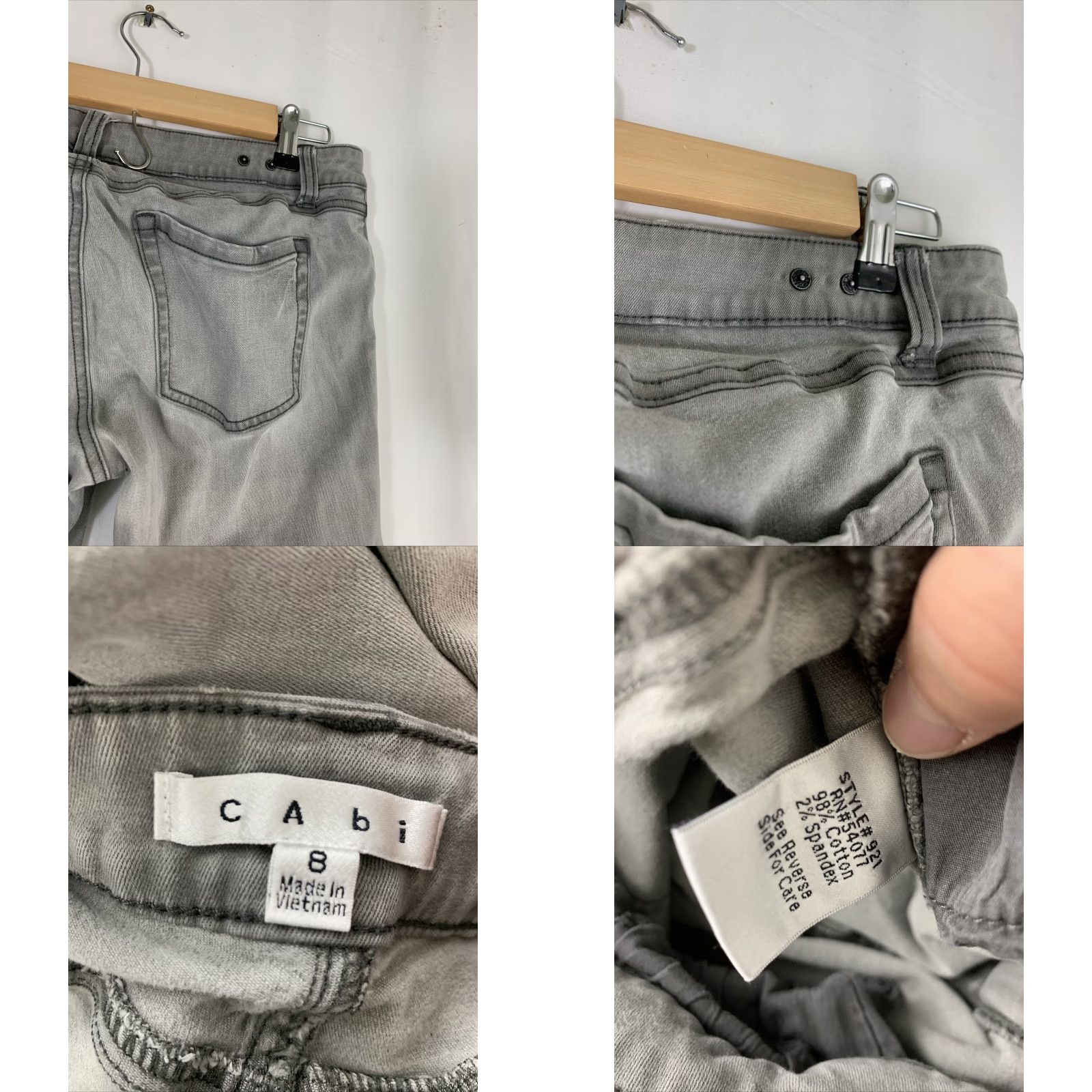 Vintage CAbi Jeans Stormy Wash Gray Skinny Style 921 Women's Size 8 Denim Jeans Womens Skinny 8 Gray Stormy Wash CAbi Jeans Size 30" / US 8 / IT 44 - 9 Thumbnail