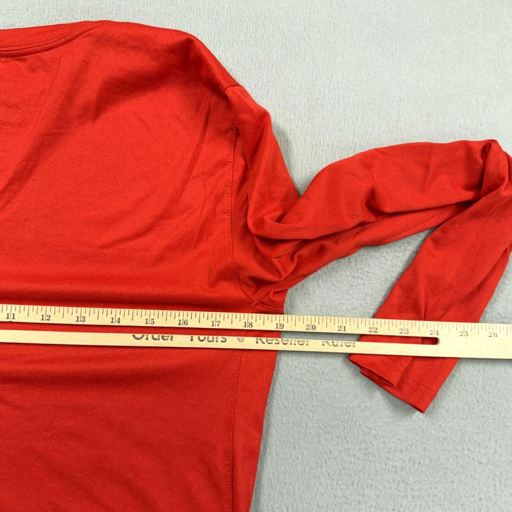 Nike Nike Dri-FIT Shirt Mens Small Red Long Sleeve Logo College 90s? Size US S / EU 44-46 / 1 - 5 Thumbnail