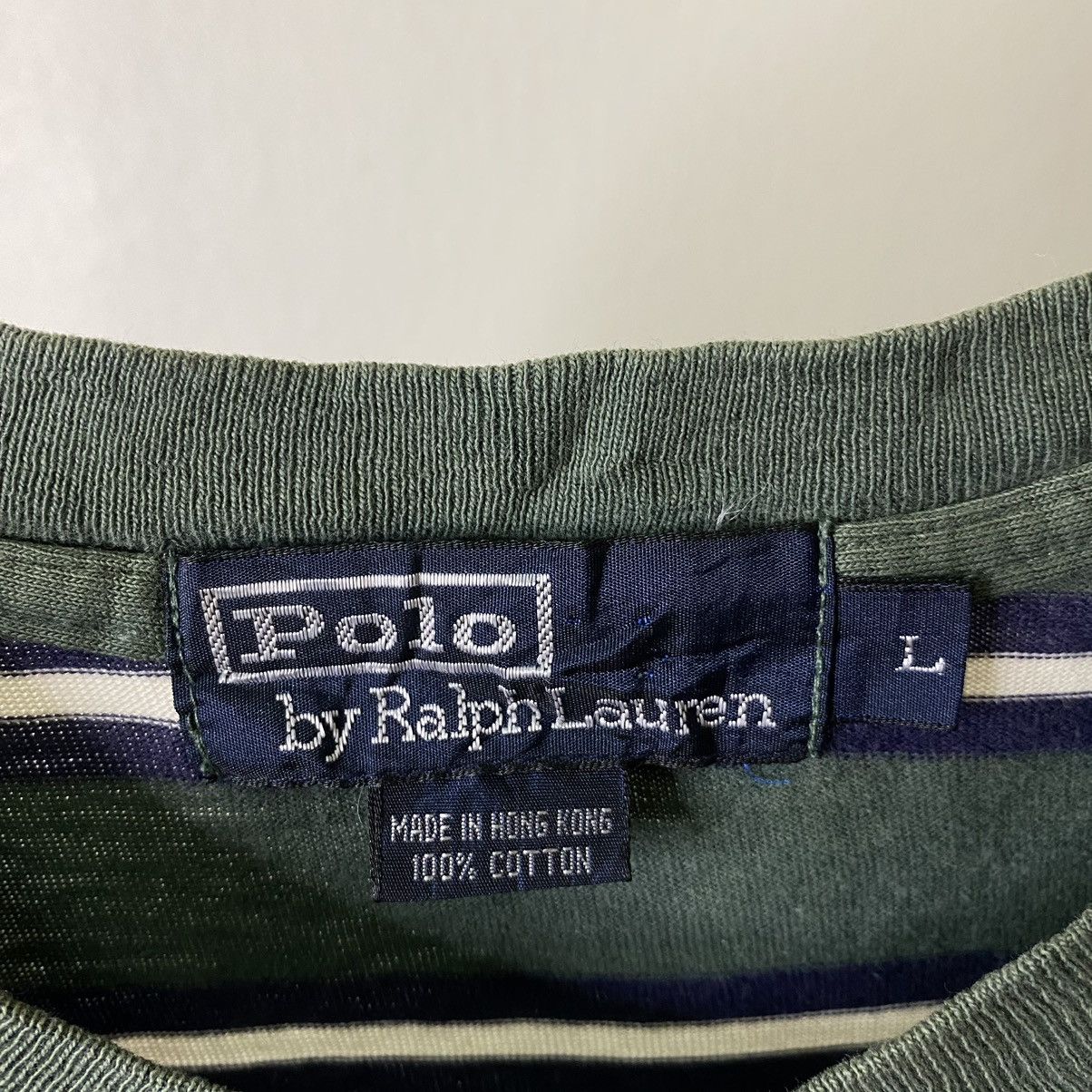 Polo Ralph Lauren Vintage Polo Ralph Lauren Single Pocket Stripes Tee Size US L / EU 52-54 / 3 - 3 Thumbnail