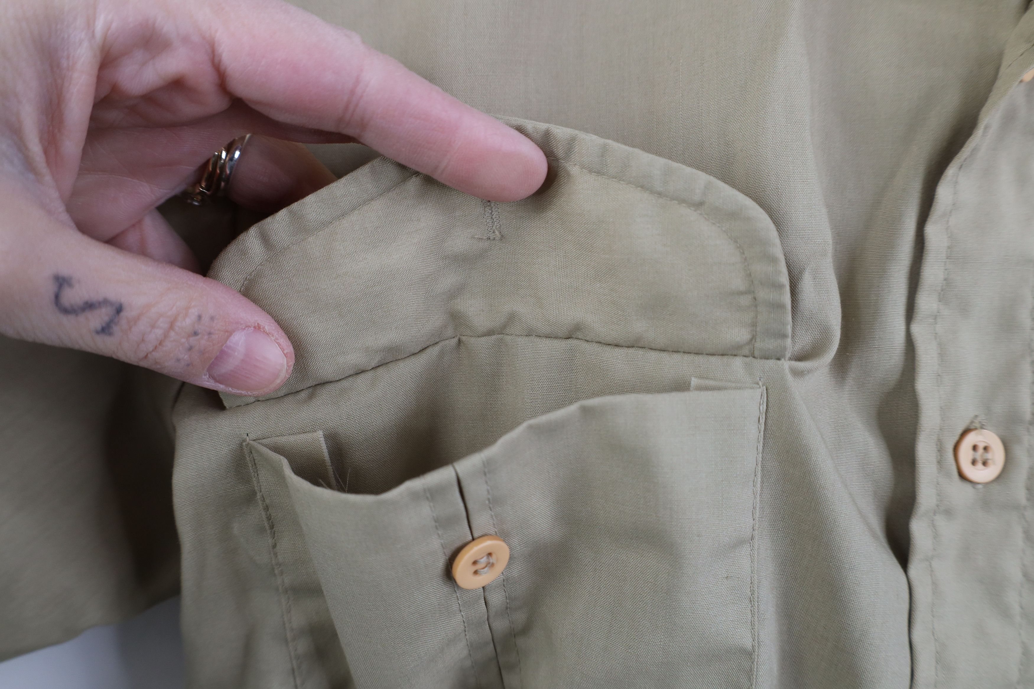 Vintage Vintage 70s Streetwear Safari Bush Military Button Shirt Size US S / EU 44-46 / 1 - 8 Thumbnail