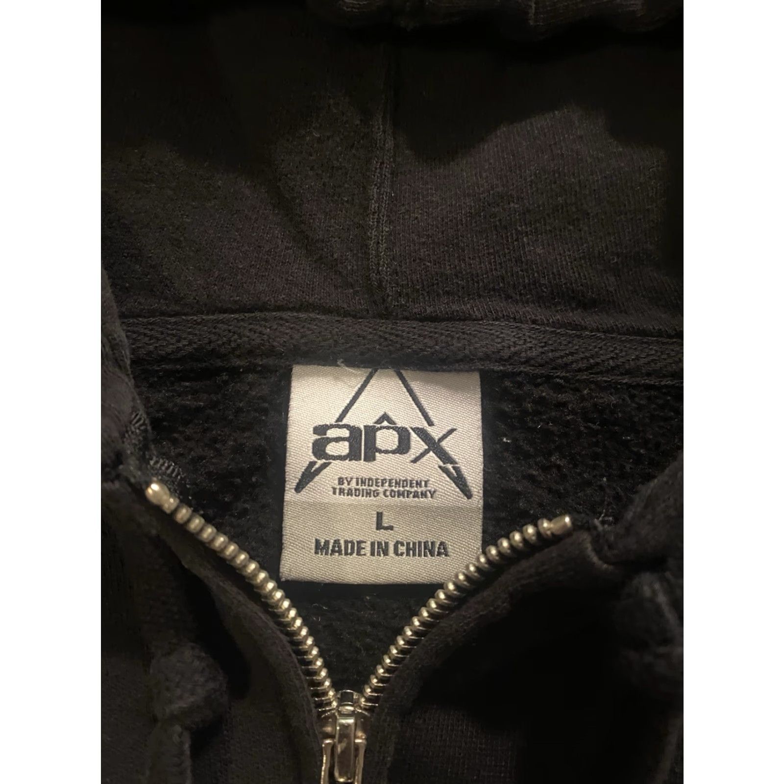 Vintage VINTAGE APX Full Zip Hoodie Black L Men 90s Whitestarr Band Skull Distressed Graphic Print Size US L / EU 52-54 / 3 - 4 Thumbnail