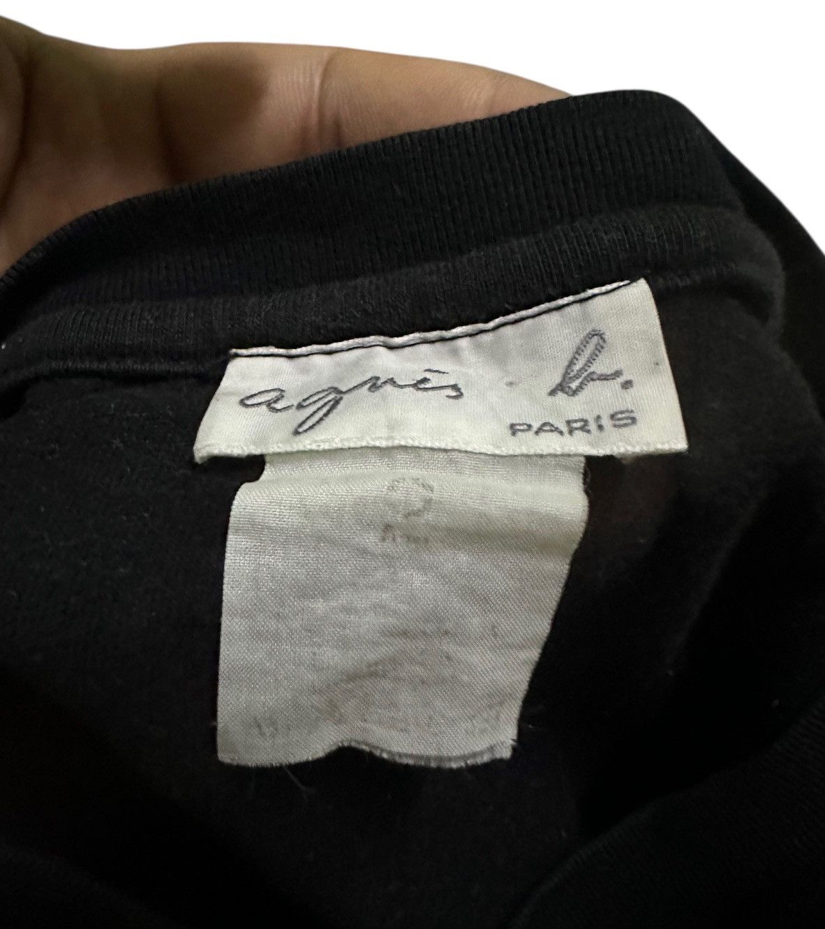 agnes b. Vintage Agnes b plain black tee Size S / US 4 / IT 40 - 6 Thumbnail