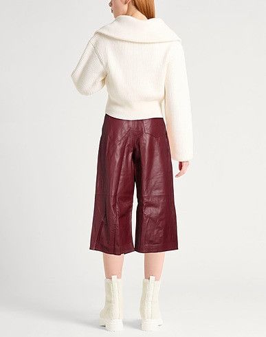 Marni oc11z0525 Casual Pants in Burgundy Size 26" / US 2 / IT 38 - 3 Thumbnail