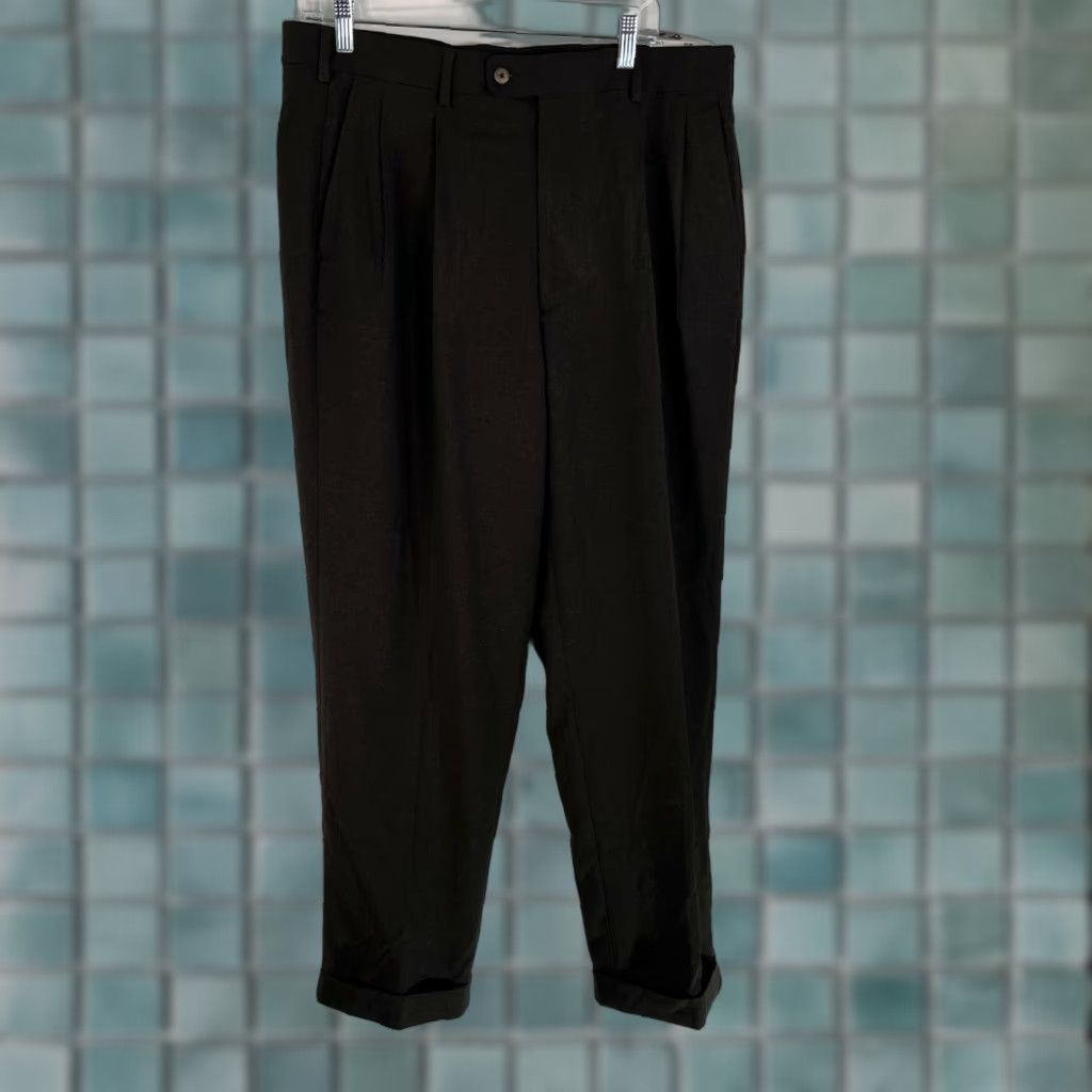 Perry Ellis Perry Ellis Portfolio Mens Neo Luxe Cuffed Hem Brown Dress Pants Size 36 L30 Mens Dress Pants Brown 36 Regular Inseam 30 Size US 36 / EU 52 - 1 Thumbnail