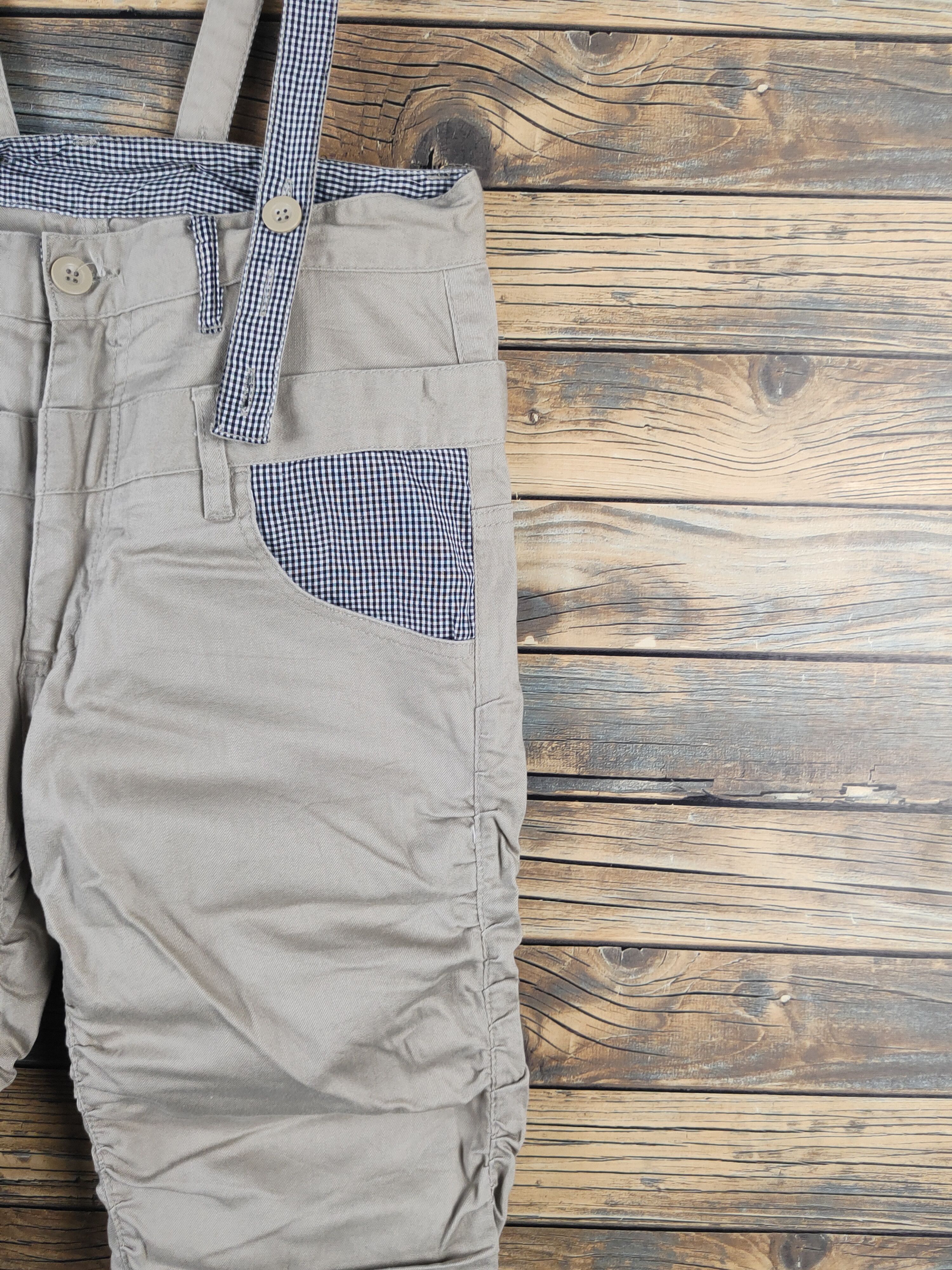 Japanese Brand × Vintage DL Japanese Brand Beige Suspender Pants #1085 Size 30" / US 8 / IT 44 - 8 Thumbnail