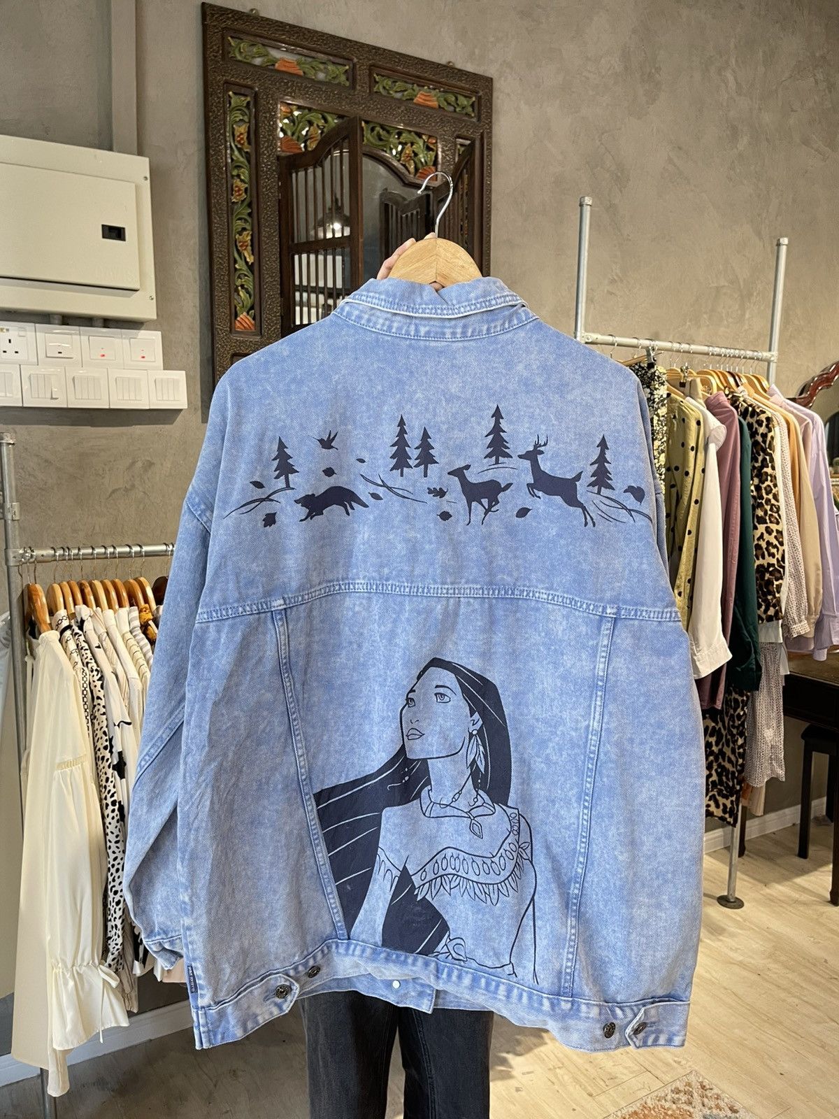 Disney Spirit Jersey Pocahontas Jacket Ladies Denim Jacket Size XXL / US 16-18 / IT 52-54 - 1 Thumbnail
