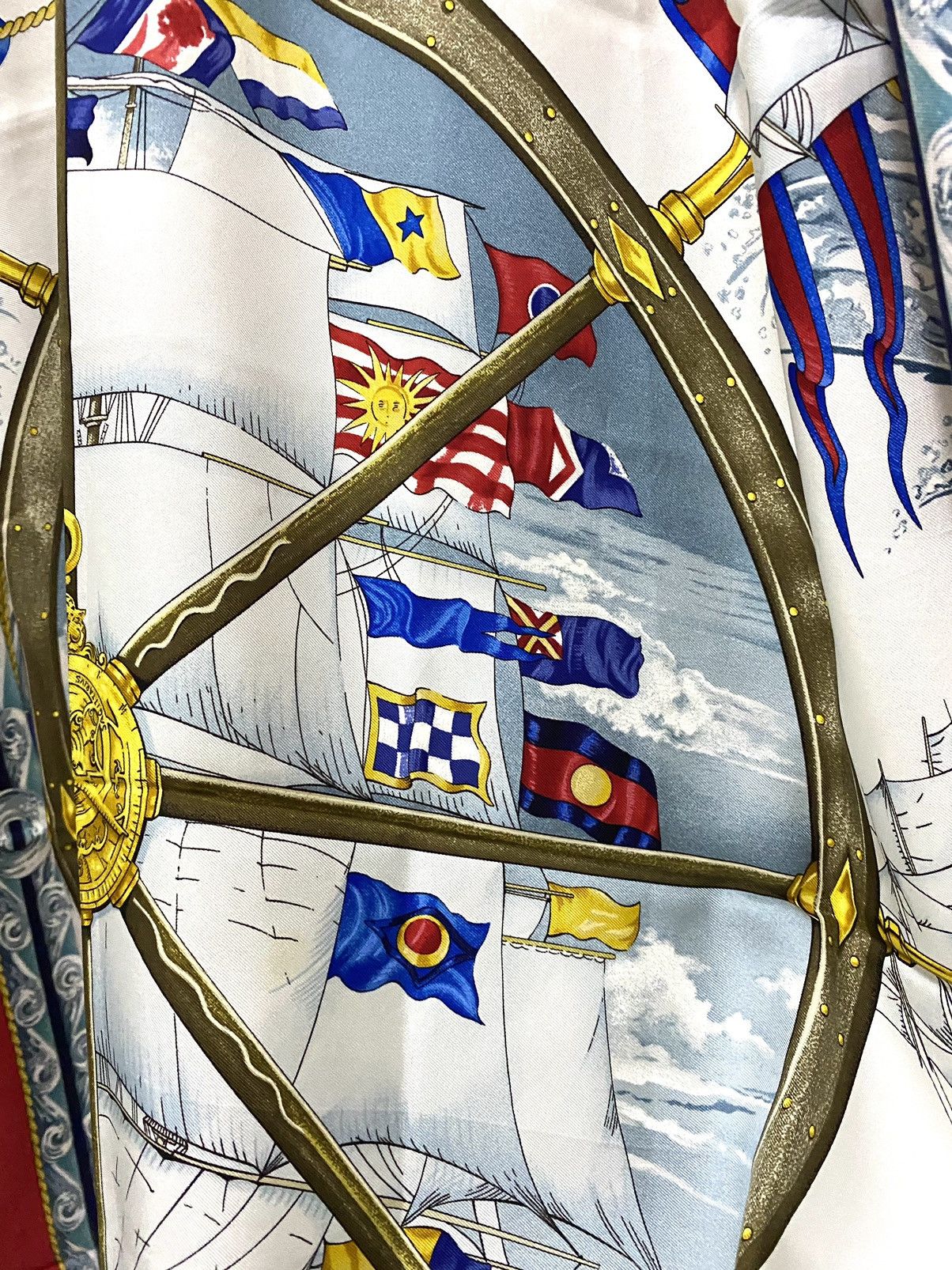 Hermes Hermès "Vive Le Vent" silk scarf by Laurence Bourthoumieu Size ONE SIZE - 12 Thumbnail