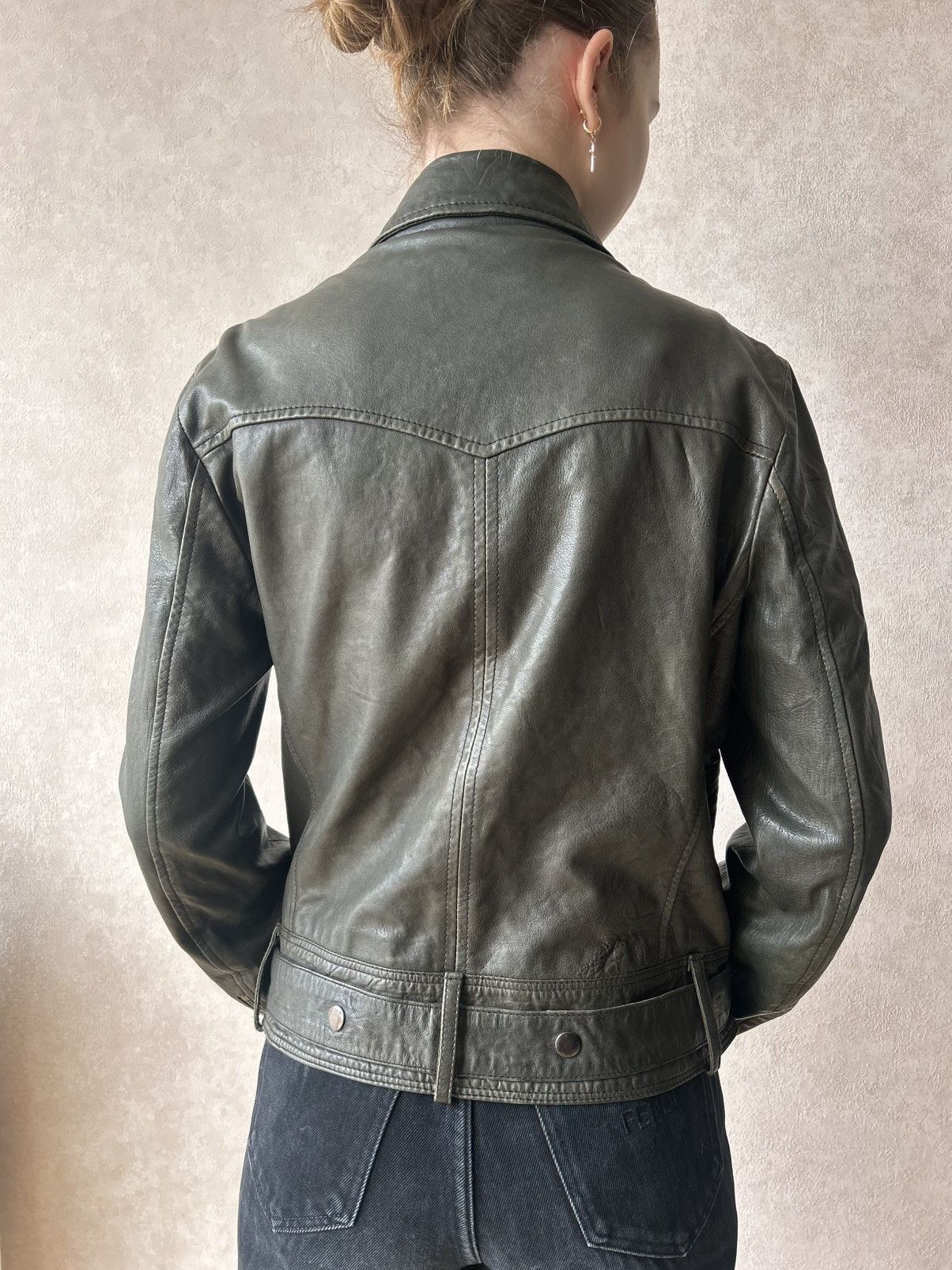 Diesel Vintage Diesel Avantgarde Leather Biker Jacket Size S / US 4 / IT 40 - 5 Thumbnail