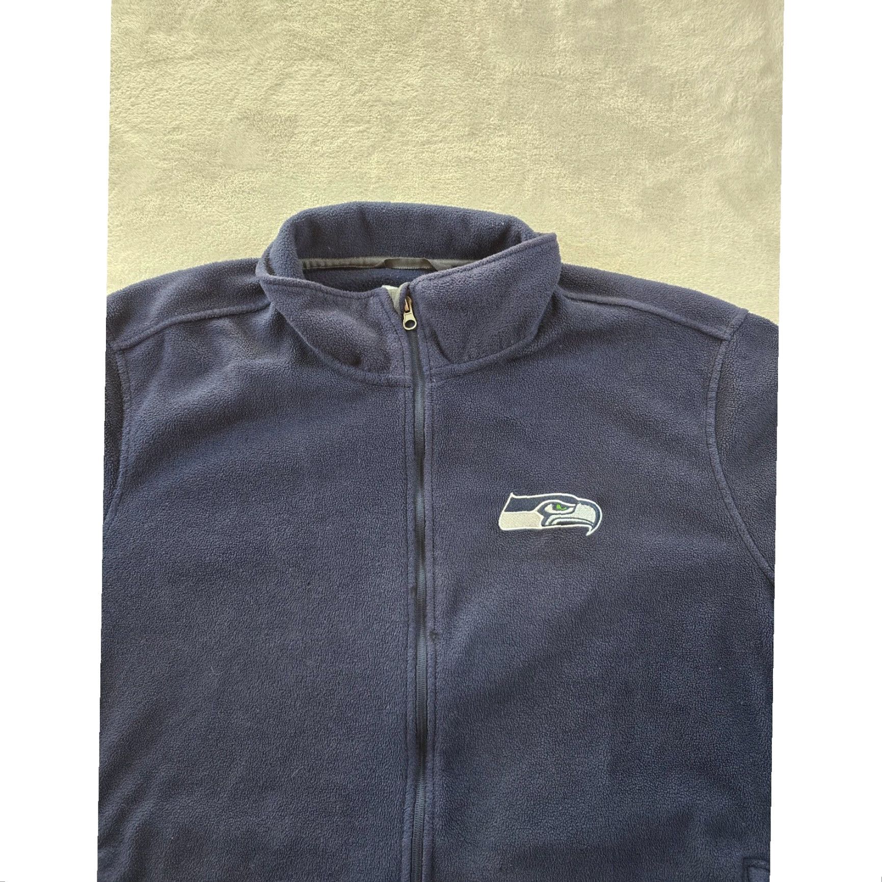 NFL Seattle Seahawks NFL Mens Jacket XXL Blue Fleece Pockets Zip Wind-Resistant Casual 2XL Included Size US XXL / EU 58 / 5 - 2 Thumbnail