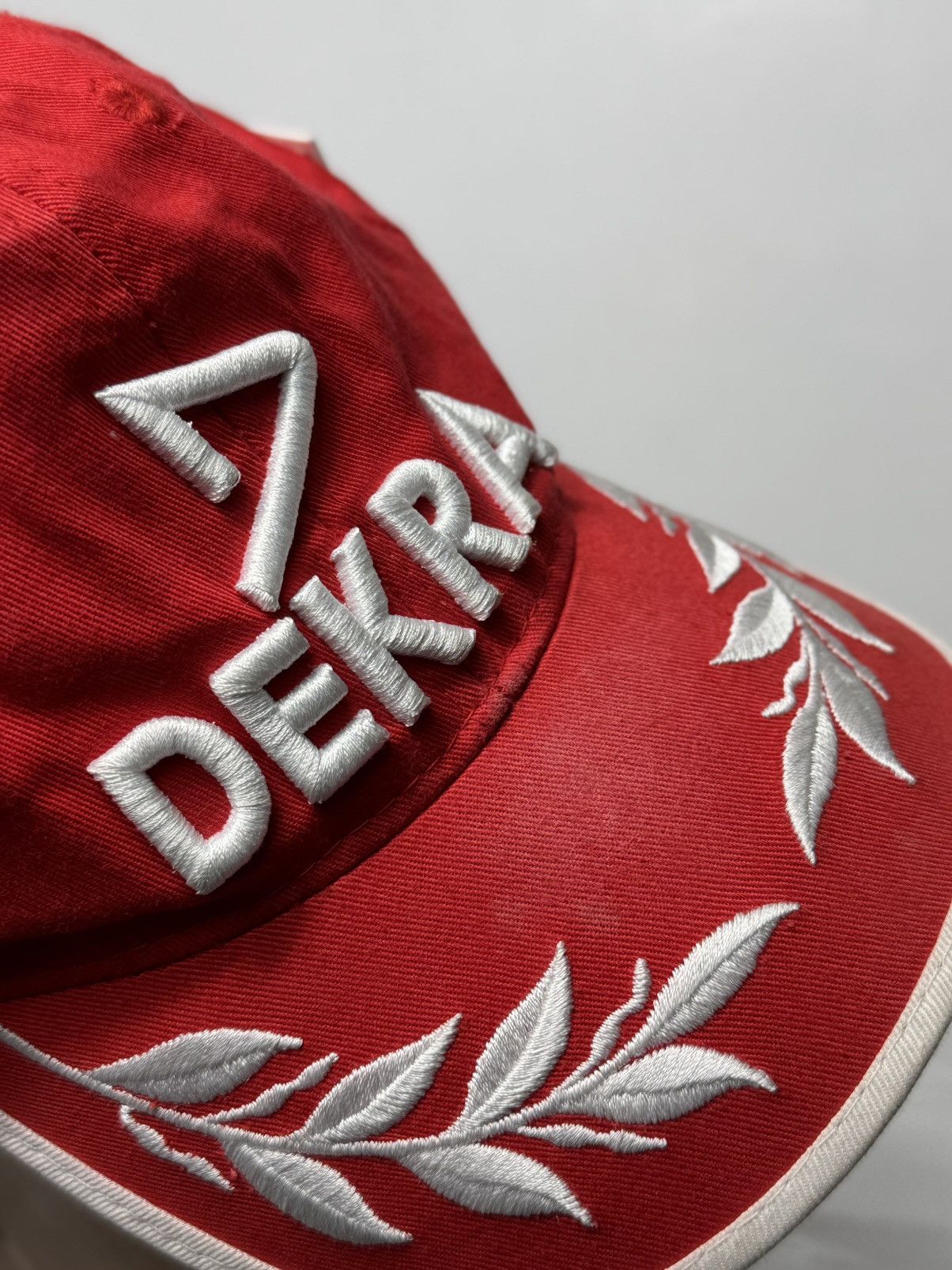 Ferrari Ferrari Dekra Michael Schumacher Vintage Red Racing Hat F1 Size ONE SIZE - 7 Thumbnail