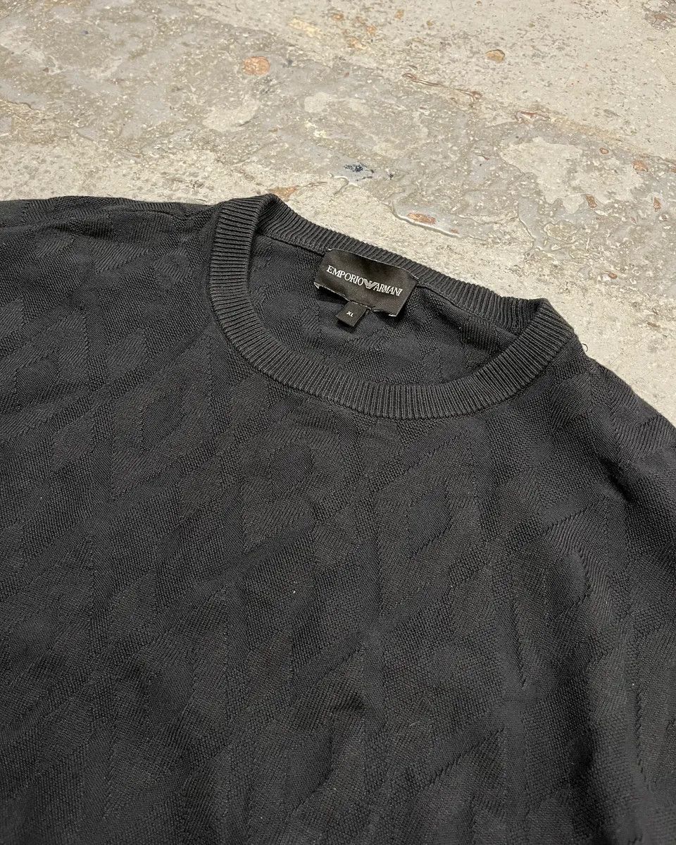 Emporio Armani SS2020 Emporio Armani Black Diamond Pattern Sweater Size US L / EU 52-54 / 3 - 5 Thumbnail