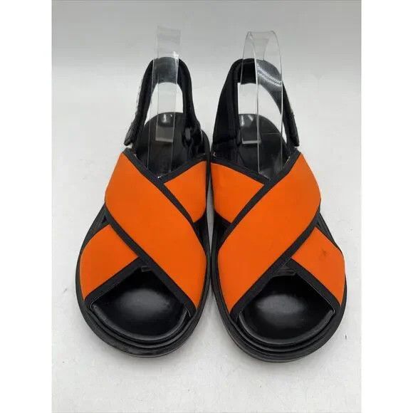 Marni o1y0225 Logo Sandals in Orange/Black Size US 11 / EU 44 - 4 Thumbnail