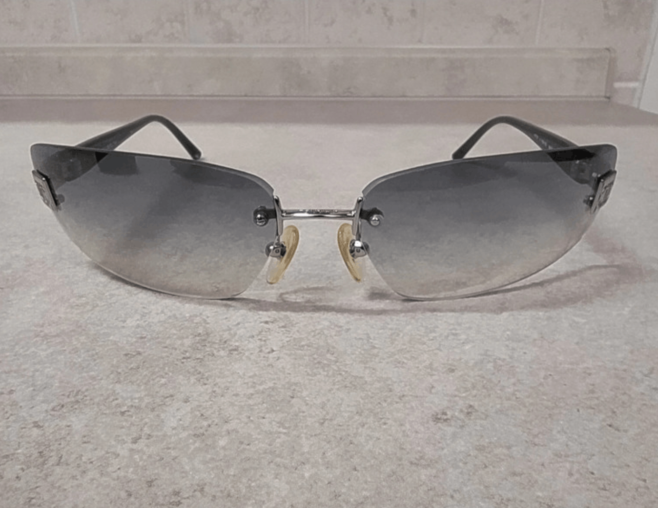Chanel × Vintage CHANEL Sunglasses 4018 Mask Visor Rimless Ski Shield 4033 Size ONE SIZE - 5 Thumbnail