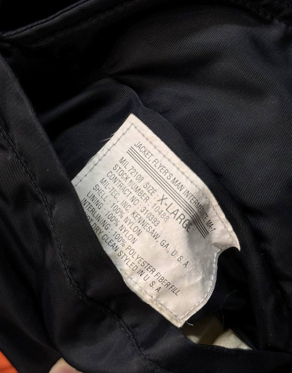 Vintage Okamoto Security MA1 Bomber Jacket Faded Size US L / EU 52-54 / 3 - 9 Thumbnail