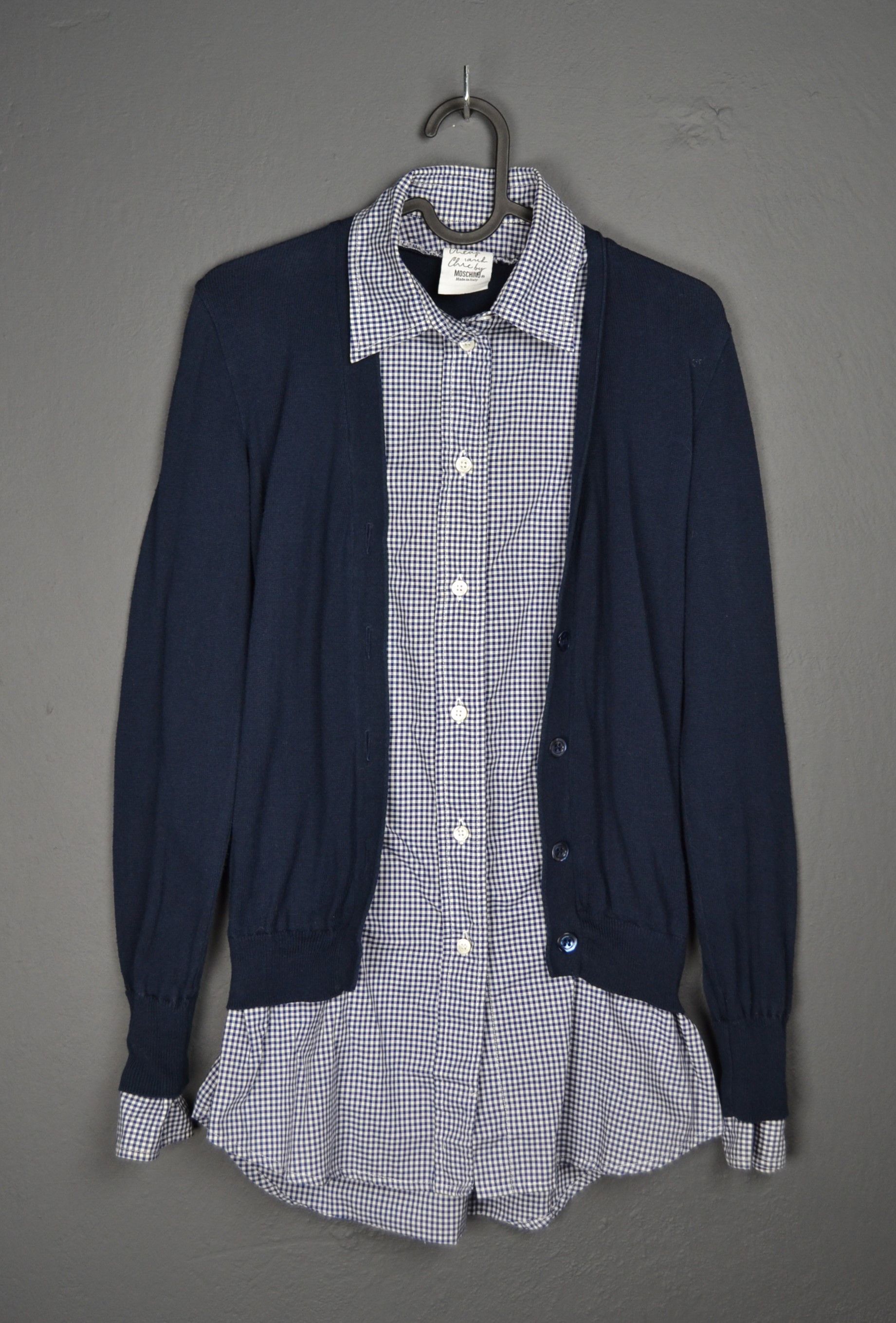 Moschino Moschino Cheap Chich Navy Cardigan With Sewn n Shirt 6 US Size M / US 6-8 / IT 42-44 - 2 Thumbnail