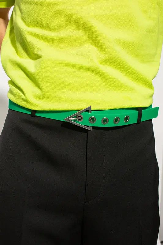 Bottega Veneta o1n1vont0425 Size: 105 / Triangle Belt in Green Size 42 - 2 Thumbnail