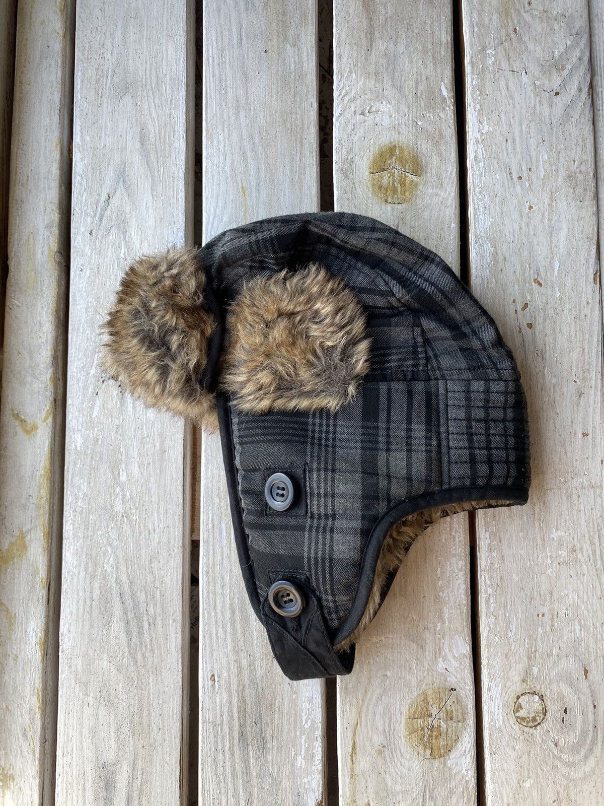 Hysteric Glamour × Japanese Brand Y2K American Vintage Fuzzy Hat Mohair Ushanka Beauty Beast Size ONE SIZE - 3 Thumbnail