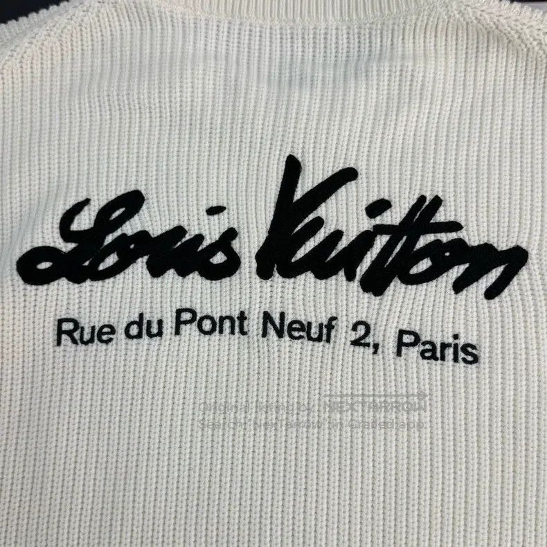 Louis Vuitton Louis Vuitton White embroidered monogram logo sweater Size US XL / EU 56 / 4 - 7 Thumbnail