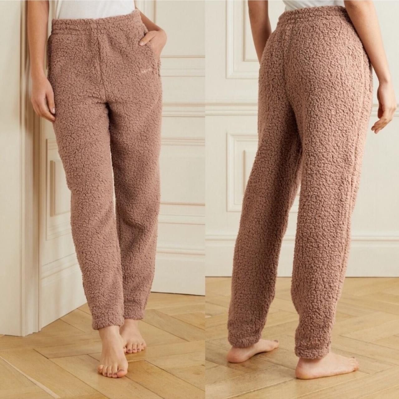 SKIMS Skims Teddy Sherpa Fleece Joggers Size S Tigers Eye Brown Size 27" / US 4 / IT 40 - 1 Thumbnail
