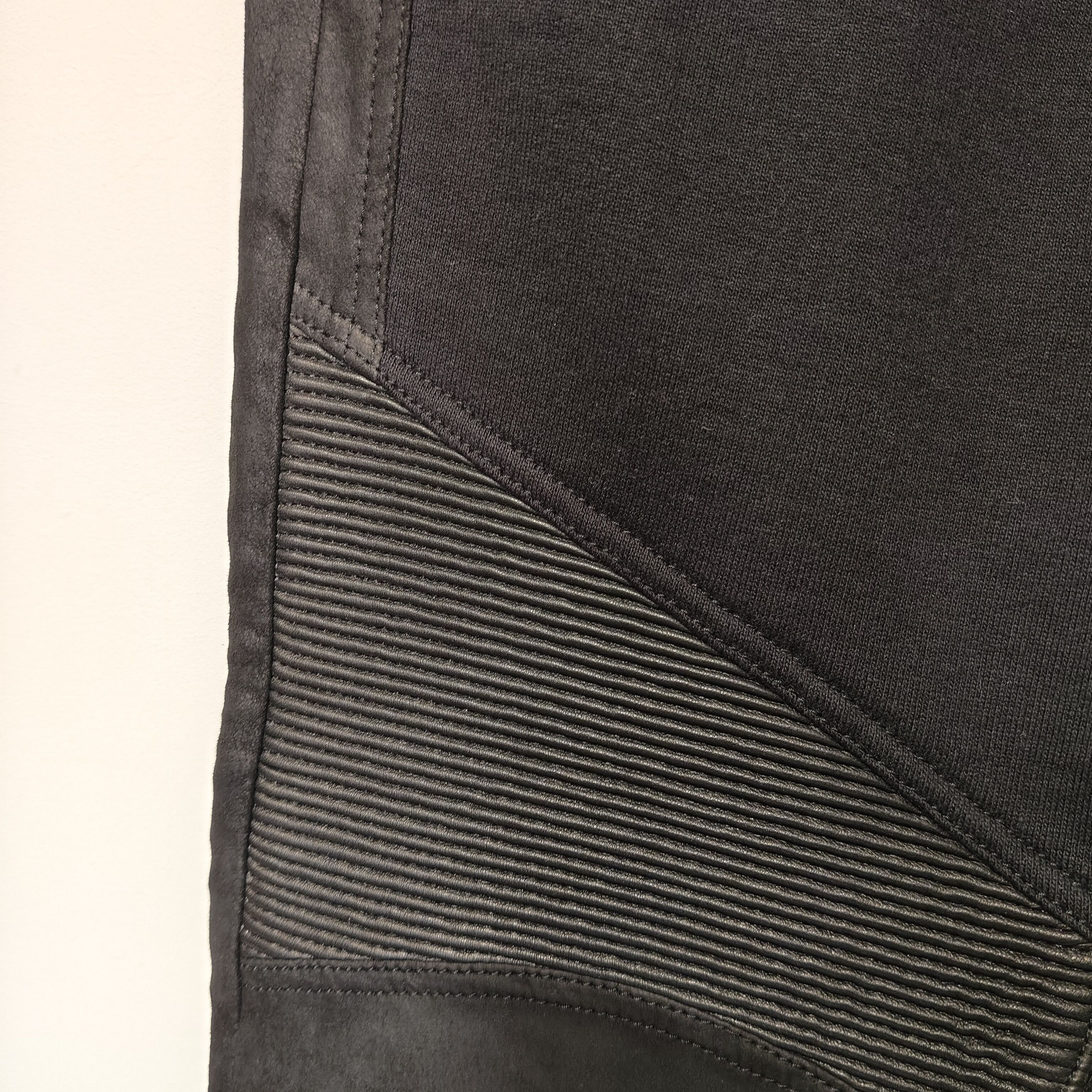 Balmain Leather and cotton biker sweatpants Size US 32 / EU 48 - 6 Thumbnail